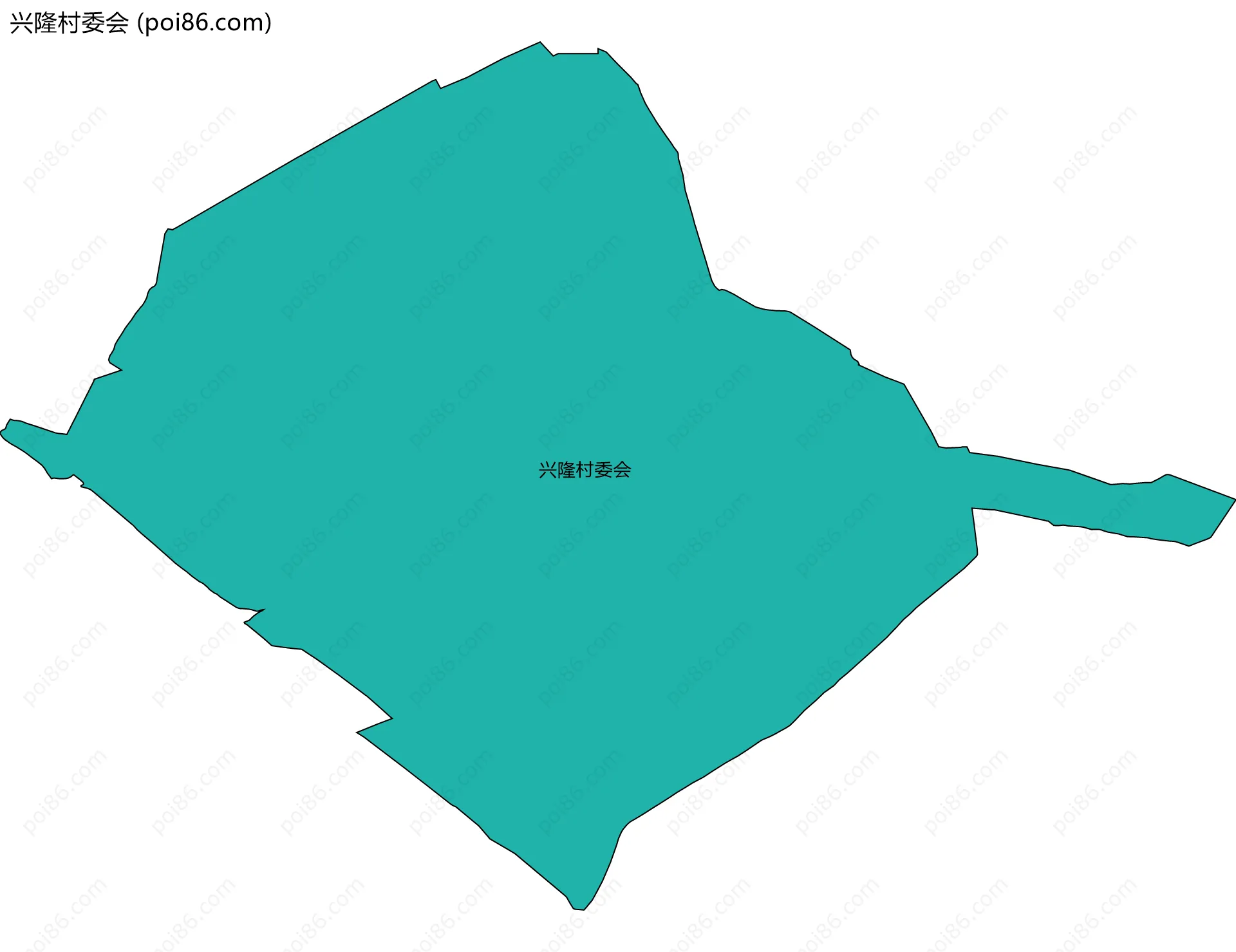 兴隆村委会边界地图
