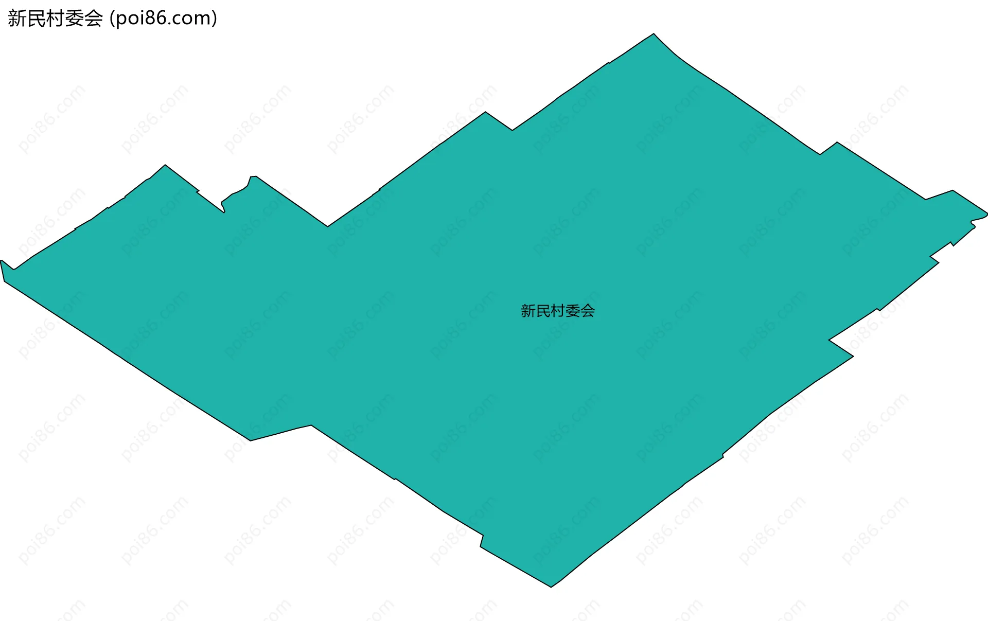 新民村委会边界地图