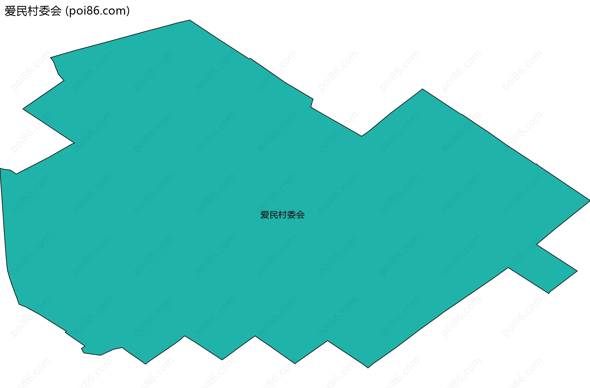 爱民村委会边界地图