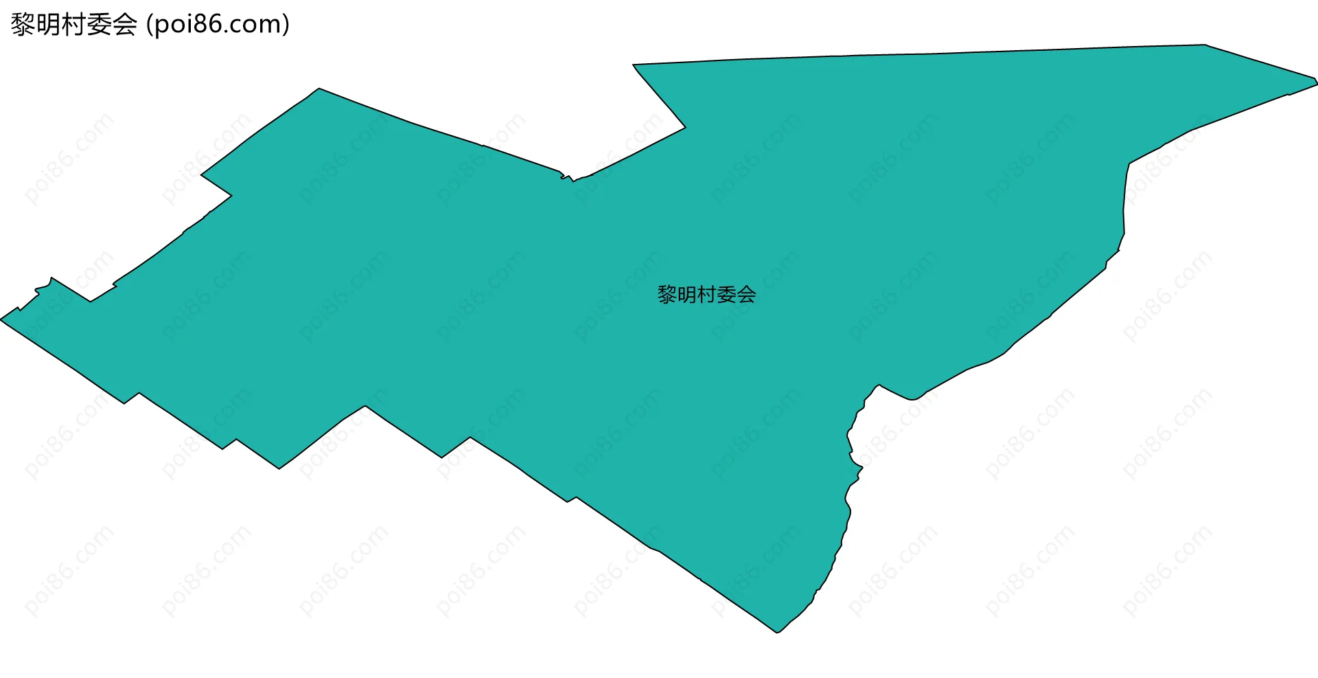 黎明村委会边界地图