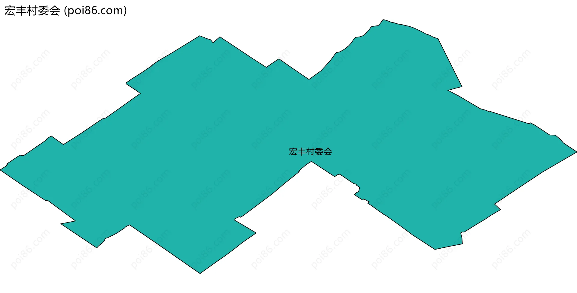 宏丰村委会边界地图