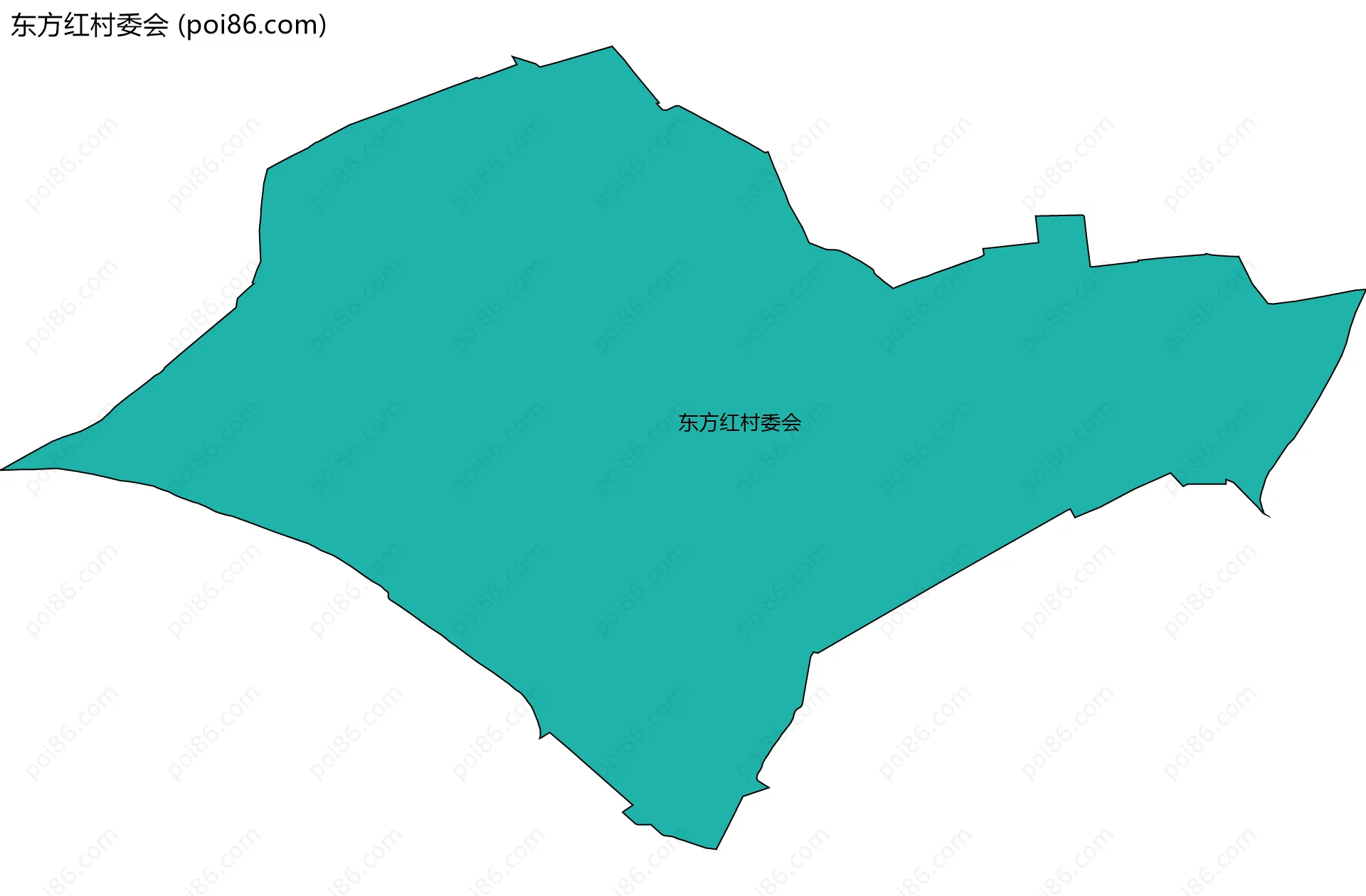 东方红村委会边界地图