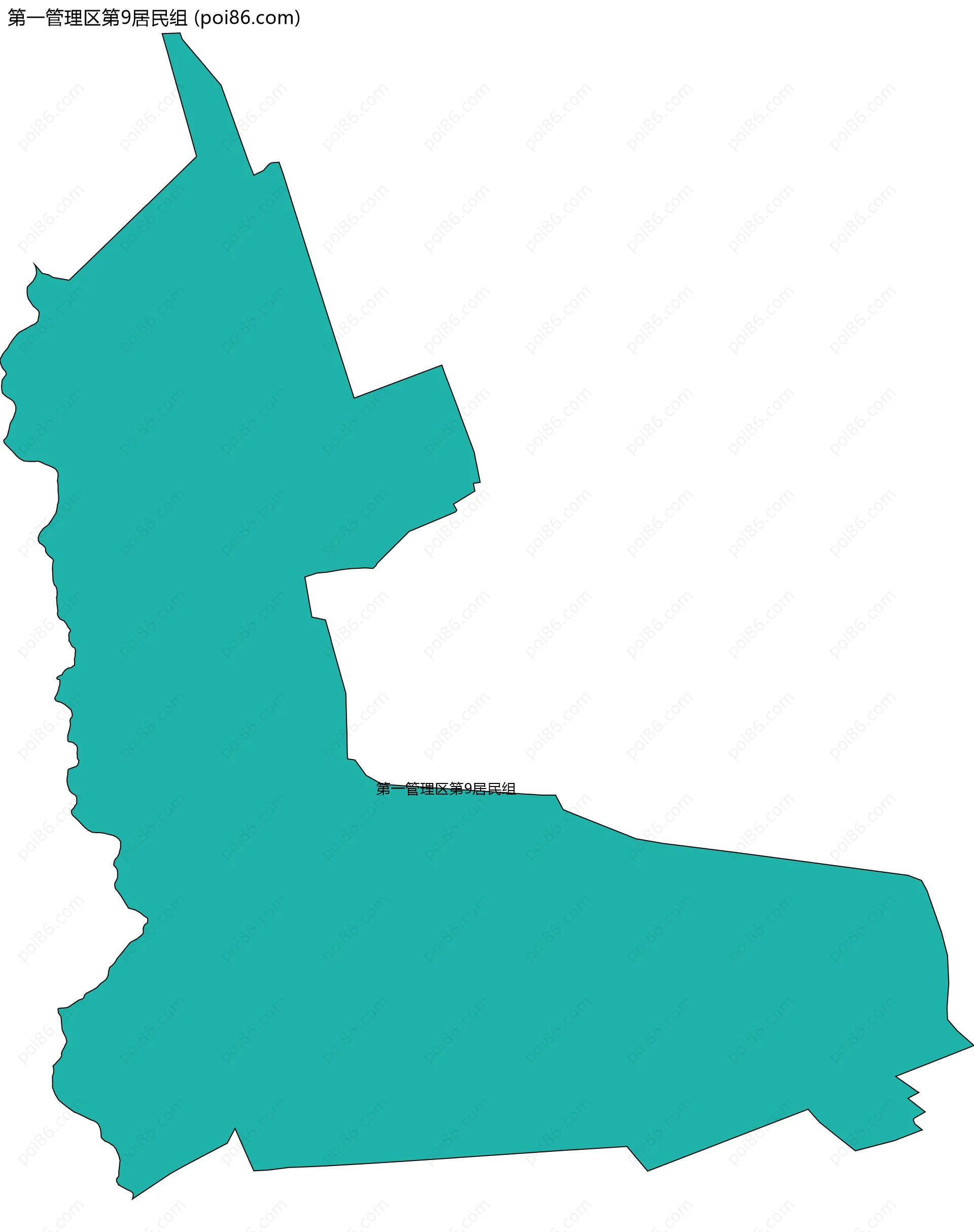 第一管理区第9居民组边界地图