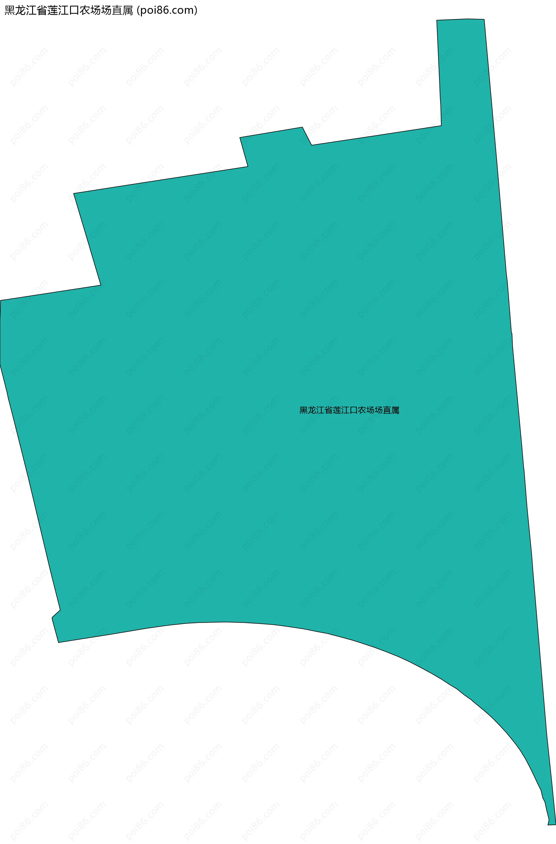 黑龙江省莲江口农场场直属边界地图
