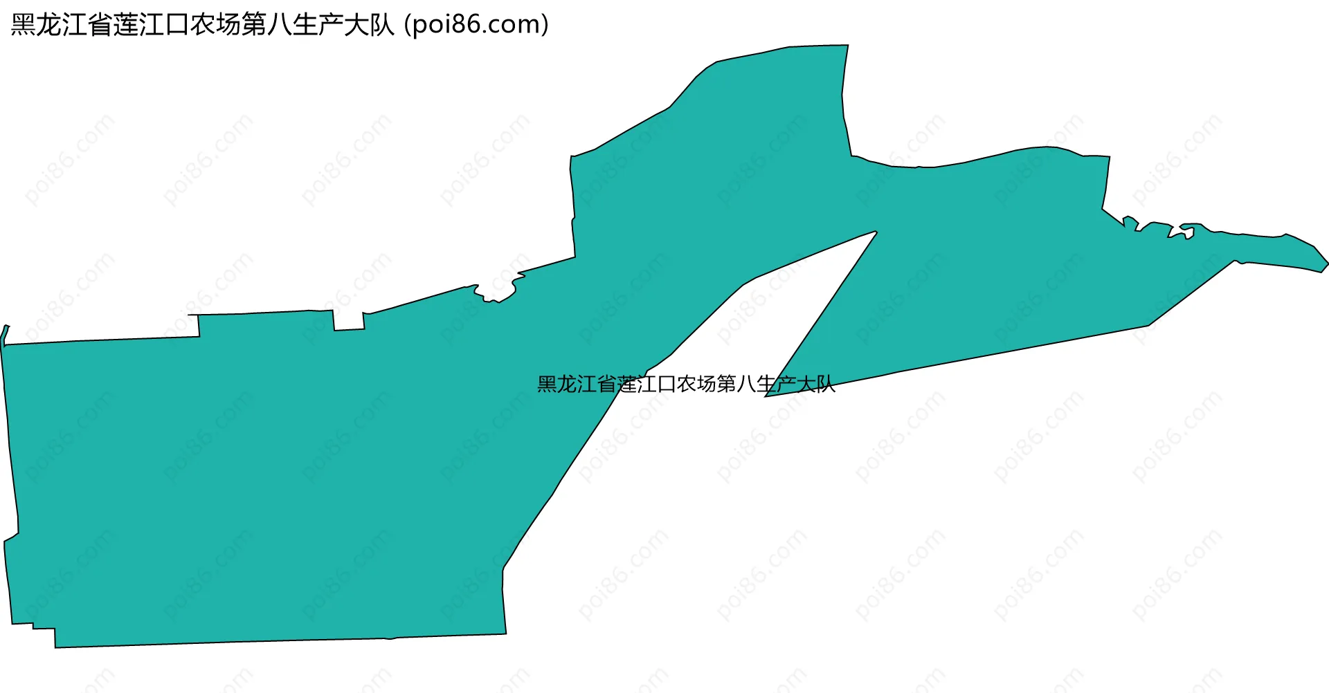黑龙江省莲江口农场第八生产大队边界地图