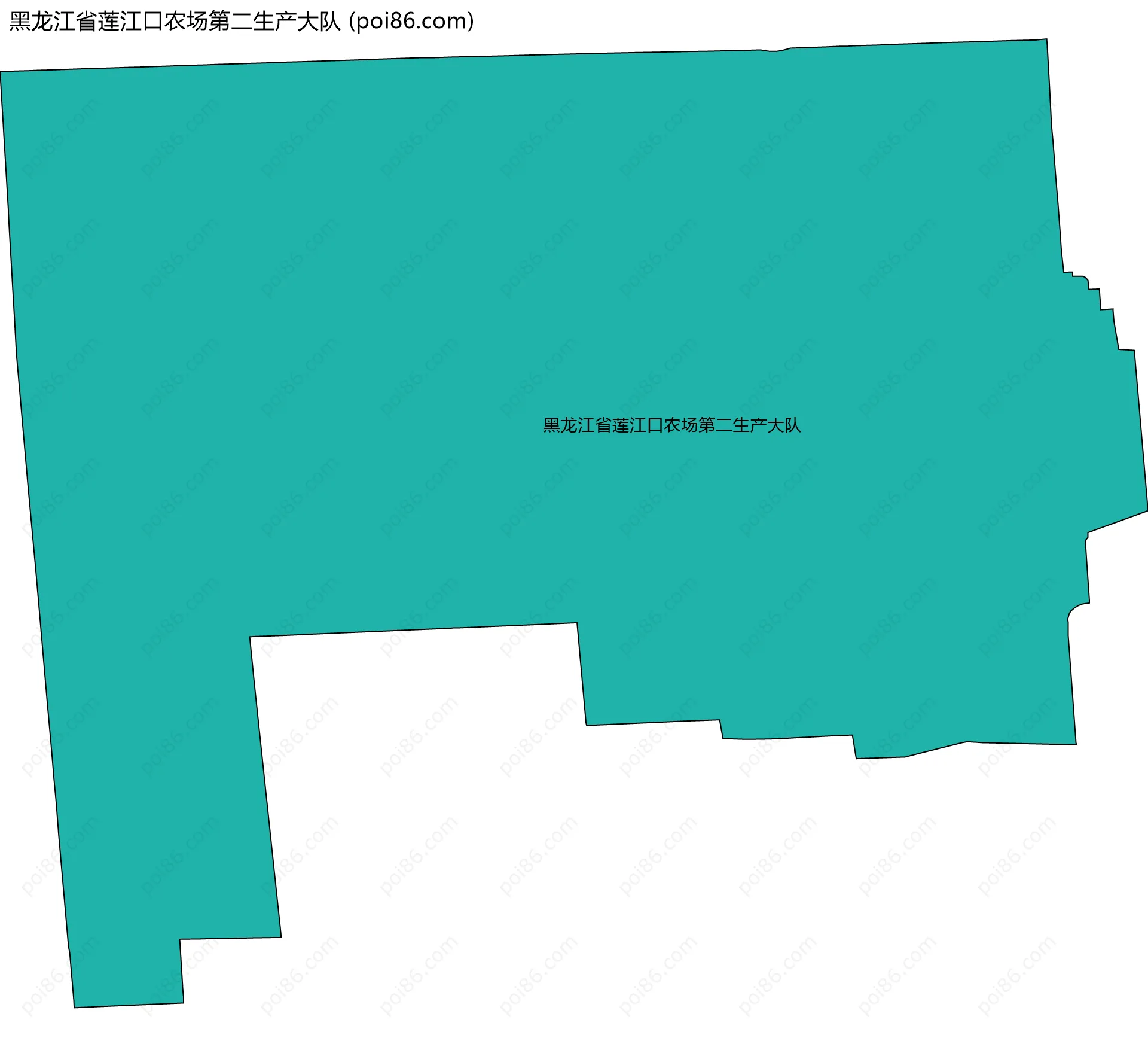 黑龙江省莲江口农场第二生产大队边界地图