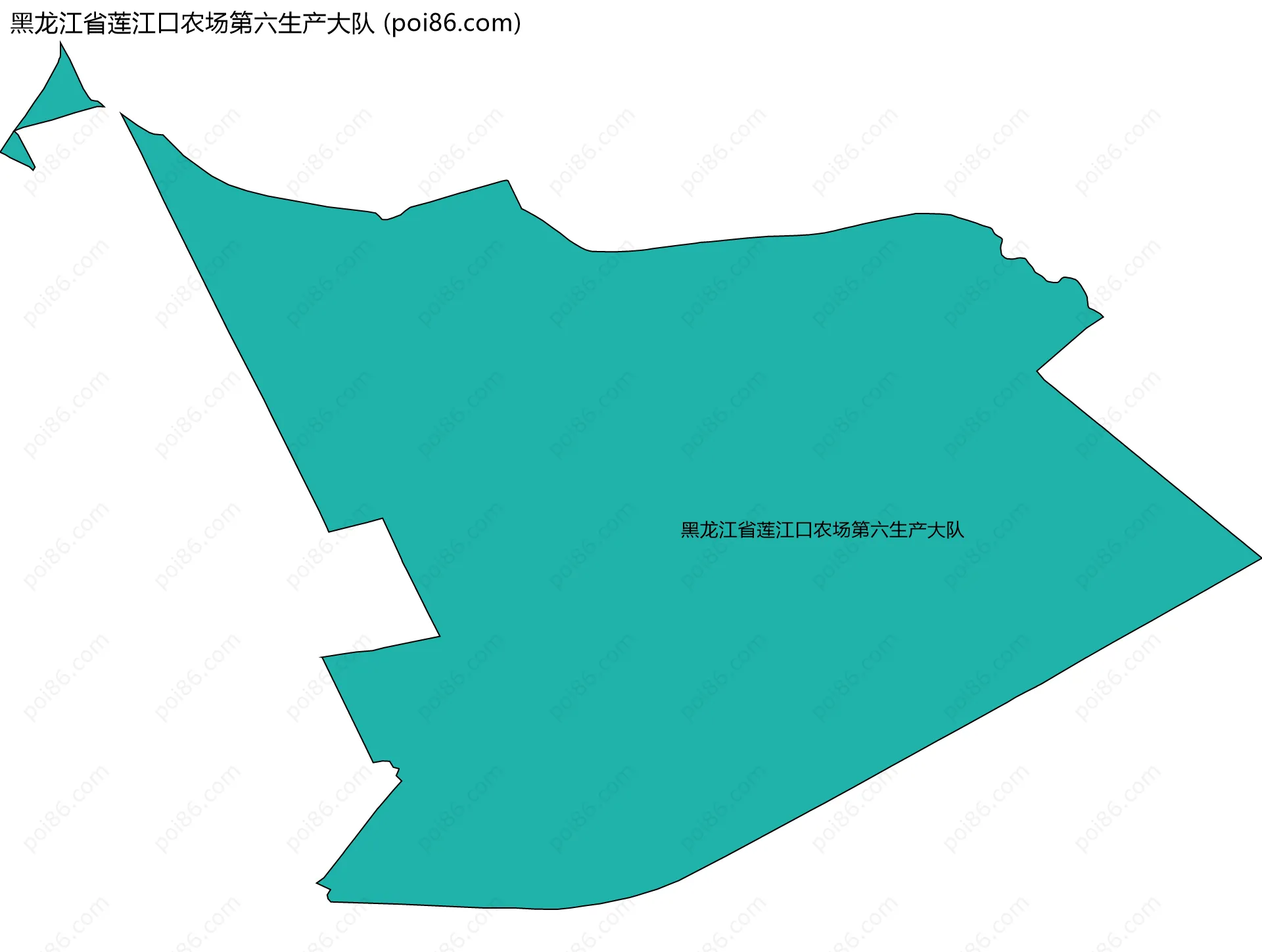 黑龙江省莲江口农场第六生产大队边界地图