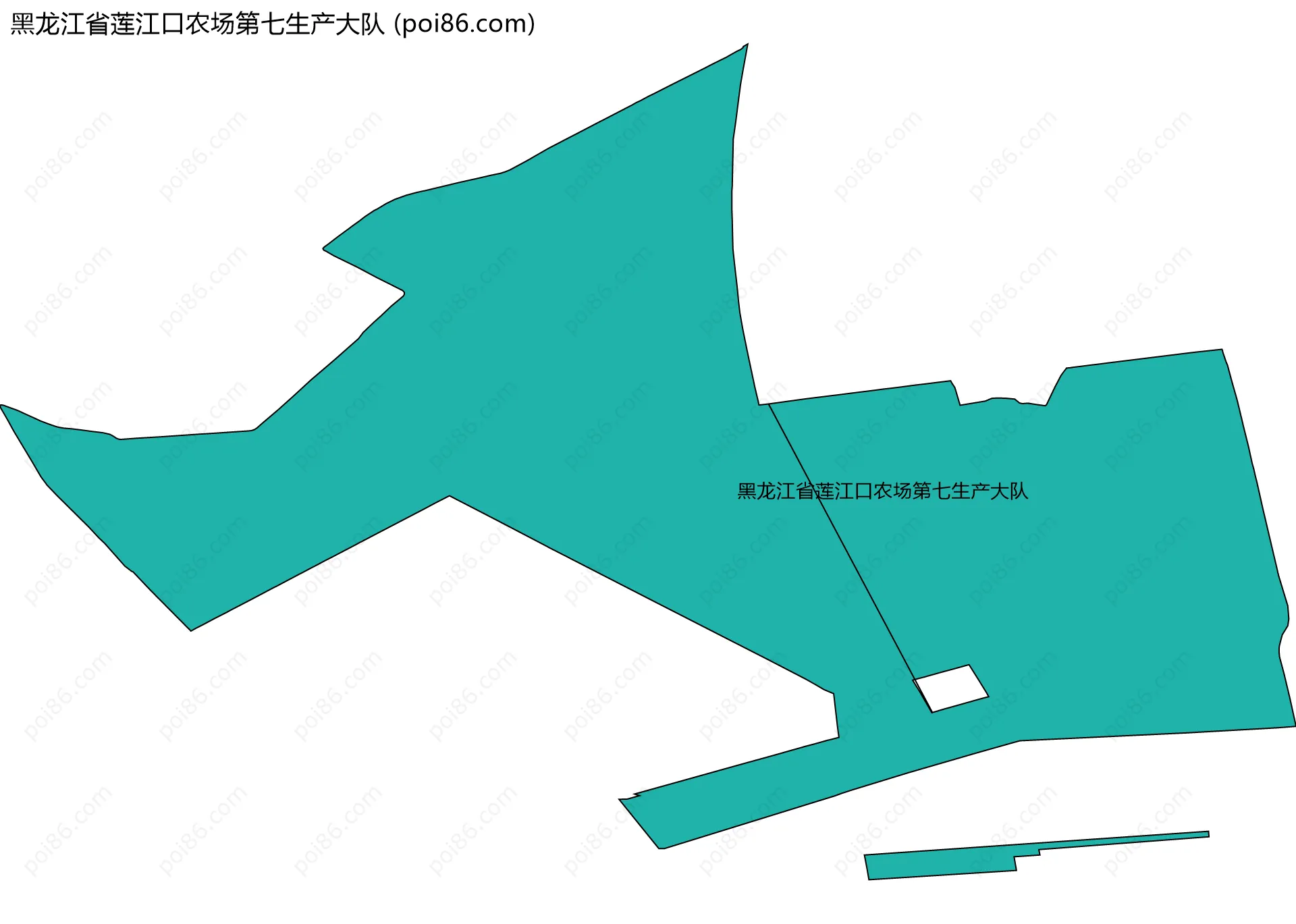 黑龙江省莲江口农场第七生产大队边界地图