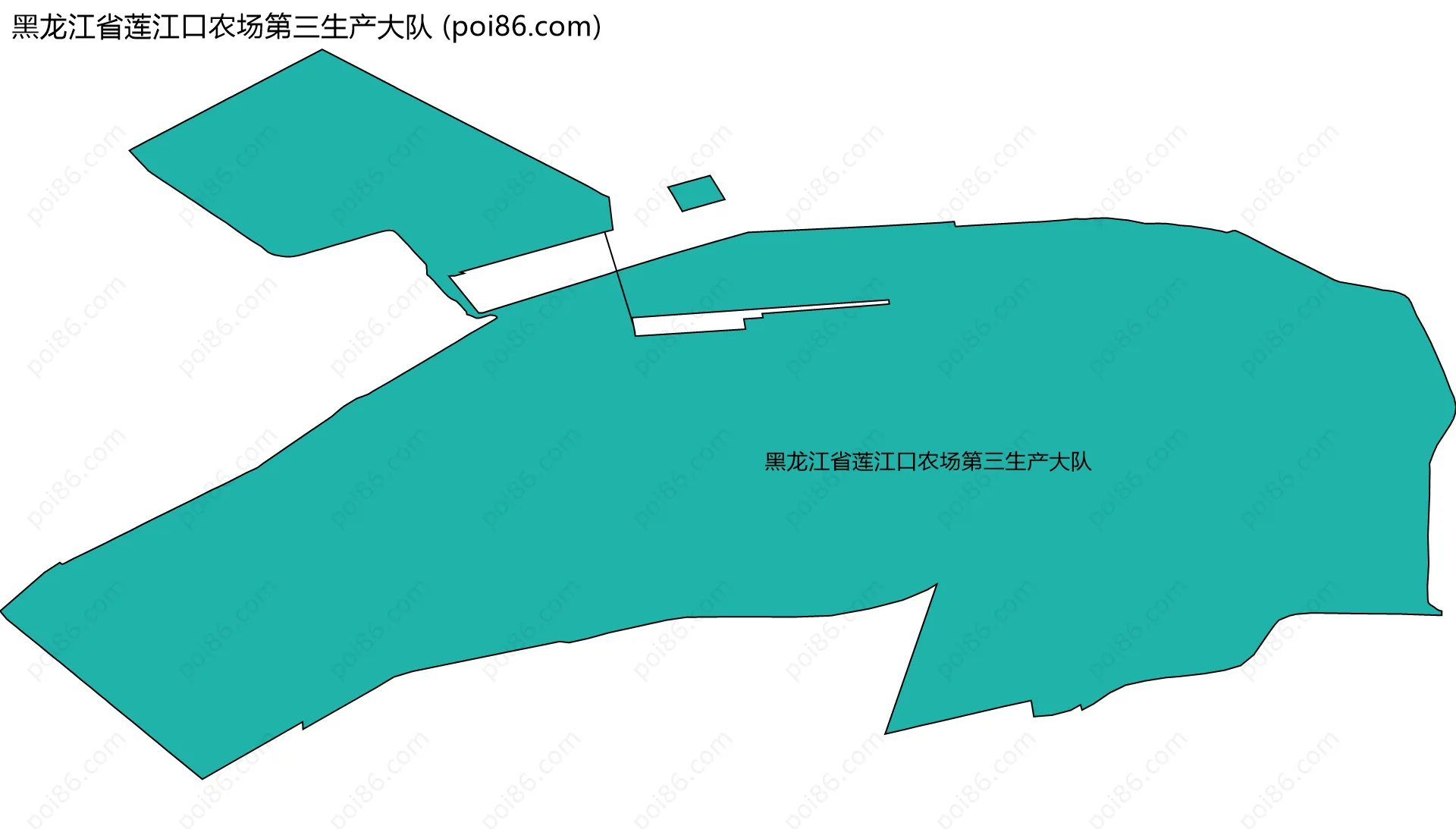 黑龙江省莲江口农场第三生产大队边界地图
