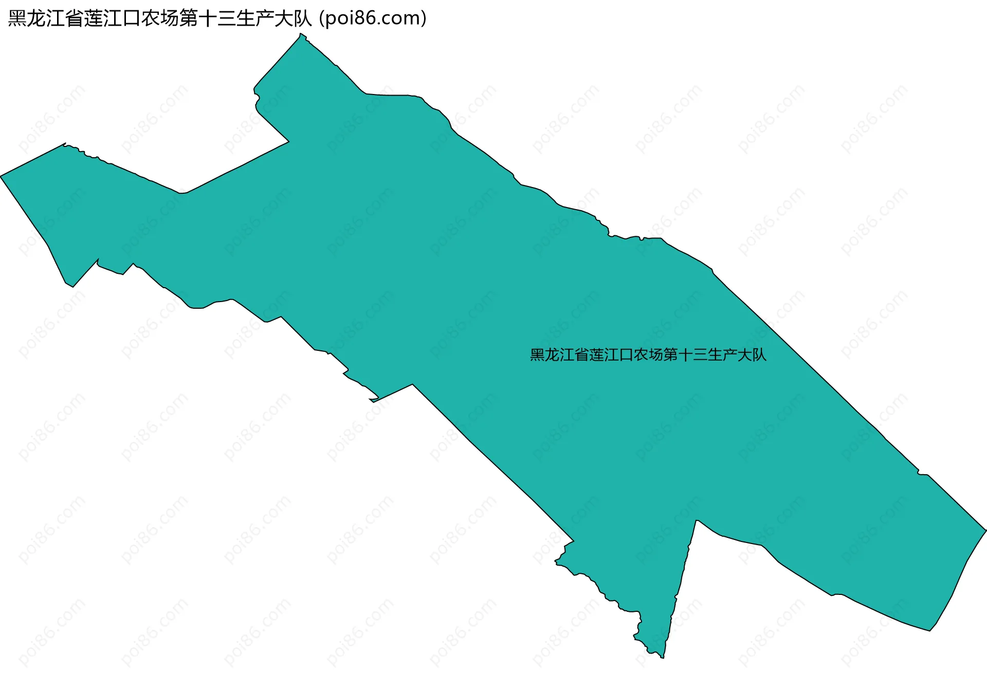 黑龙江省莲江口农场第十三生产大队边界地图