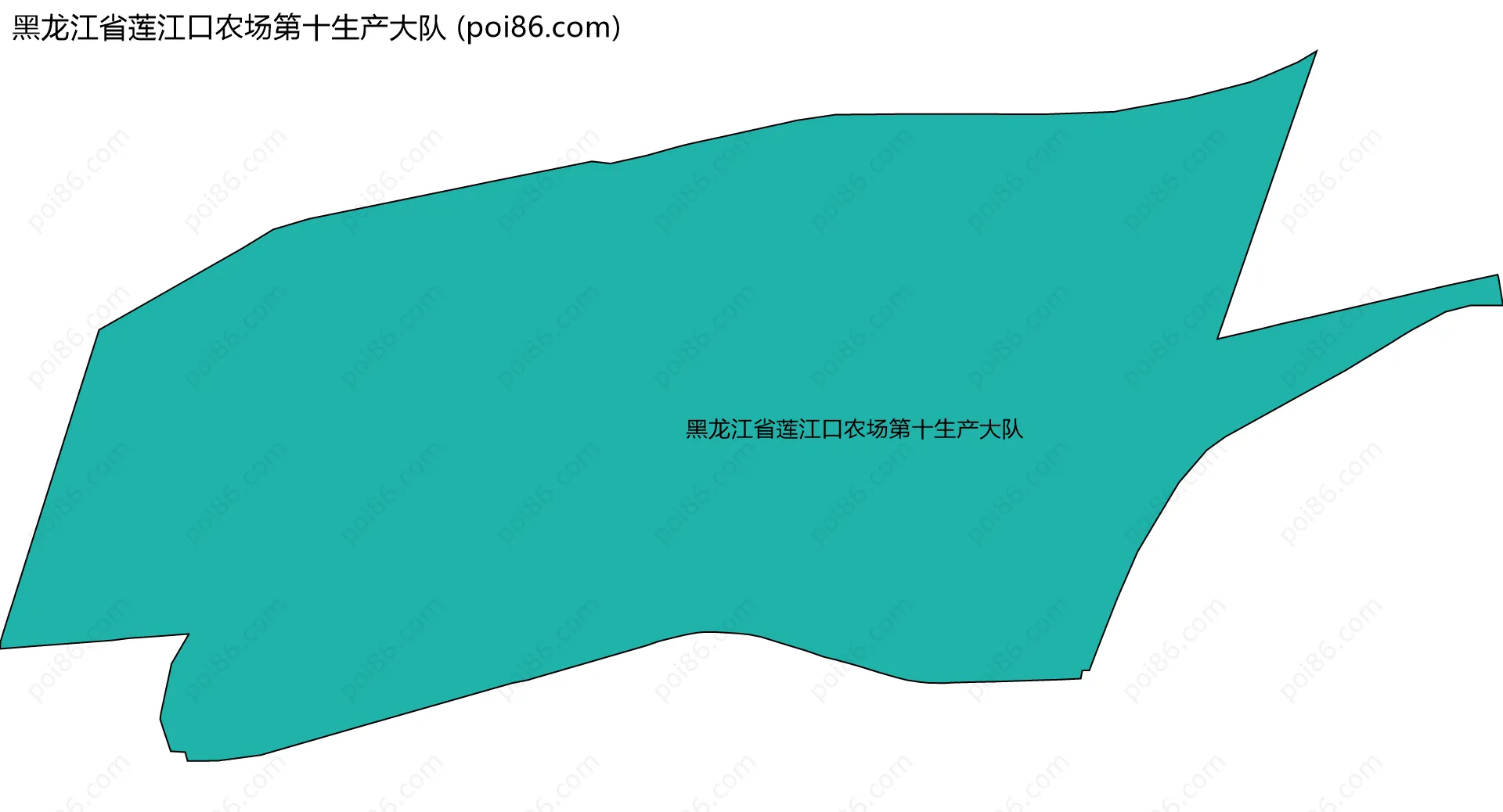 黑龙江省莲江口农场第十生产大队边界地图