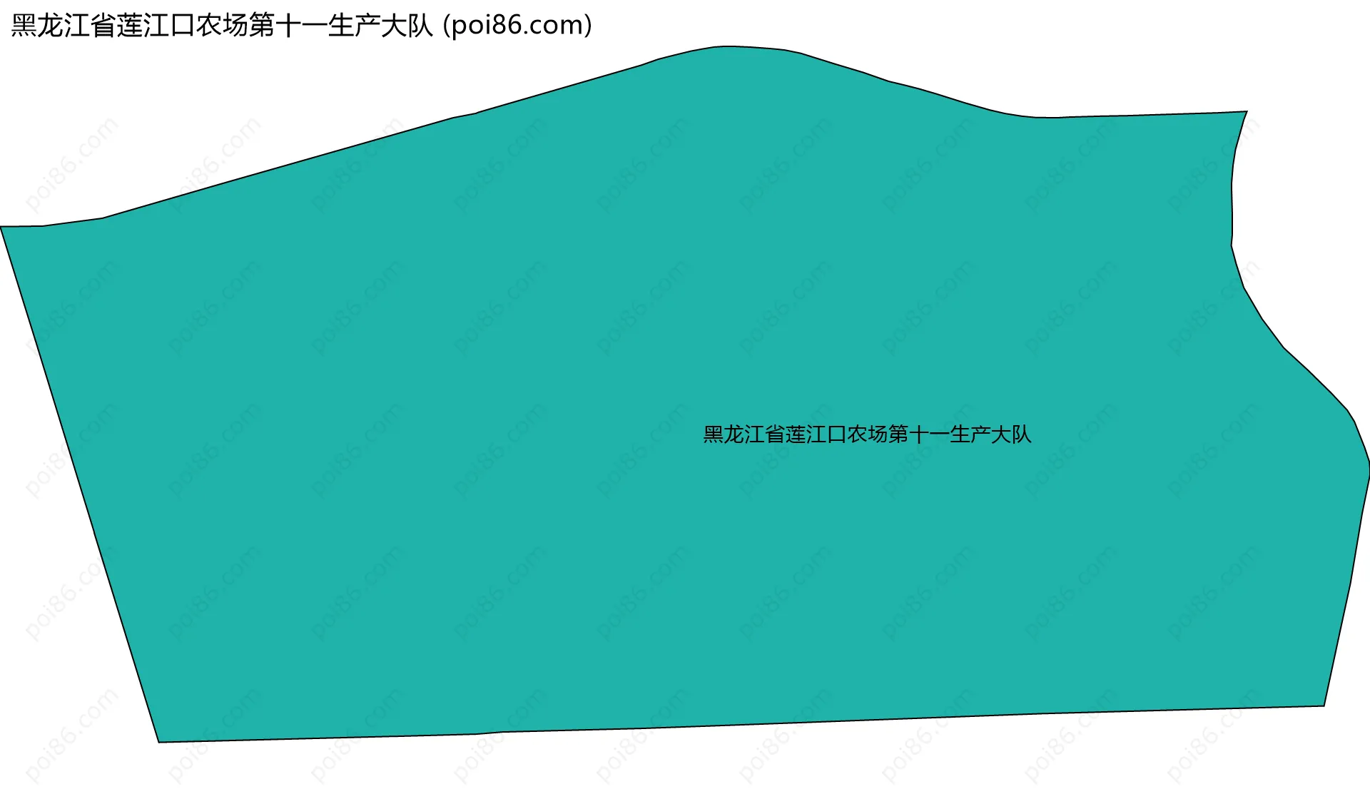 黑龙江省莲江口农场第十一生产大队边界地图