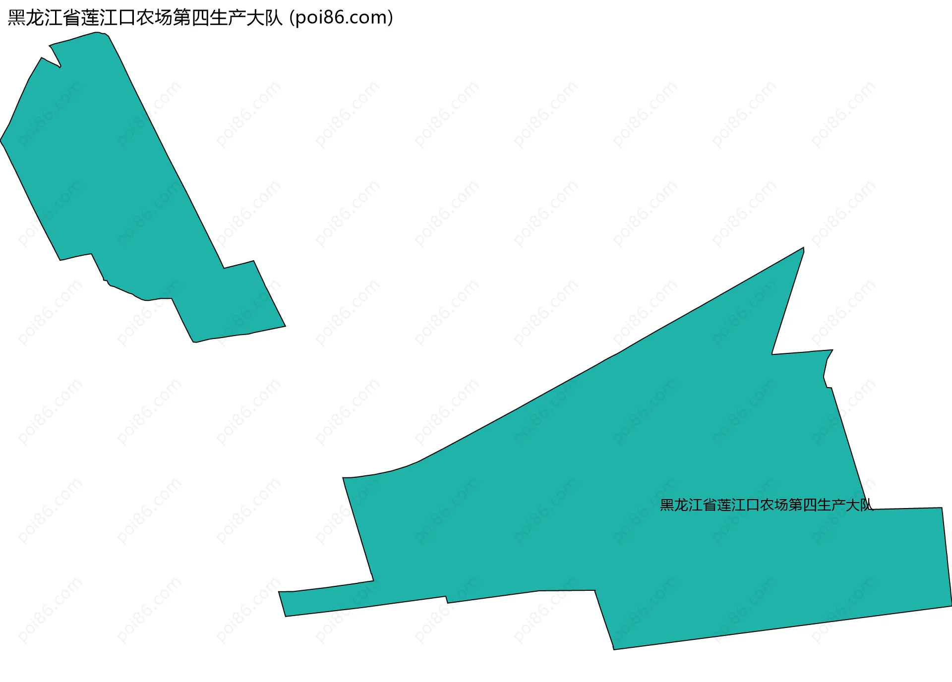 黑龙江省莲江口农场第四生产大队边界地图