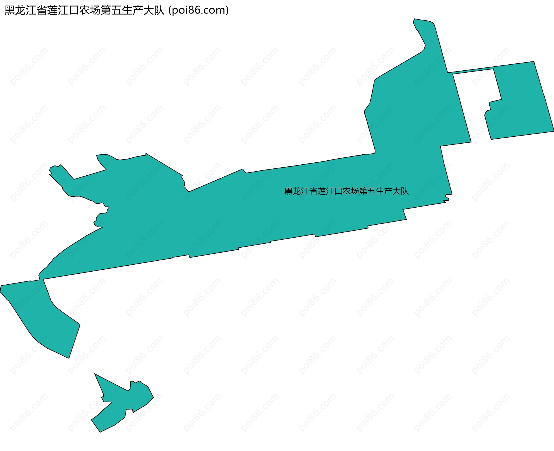 黑龙江省莲江口农场第五生产大队边界地图
