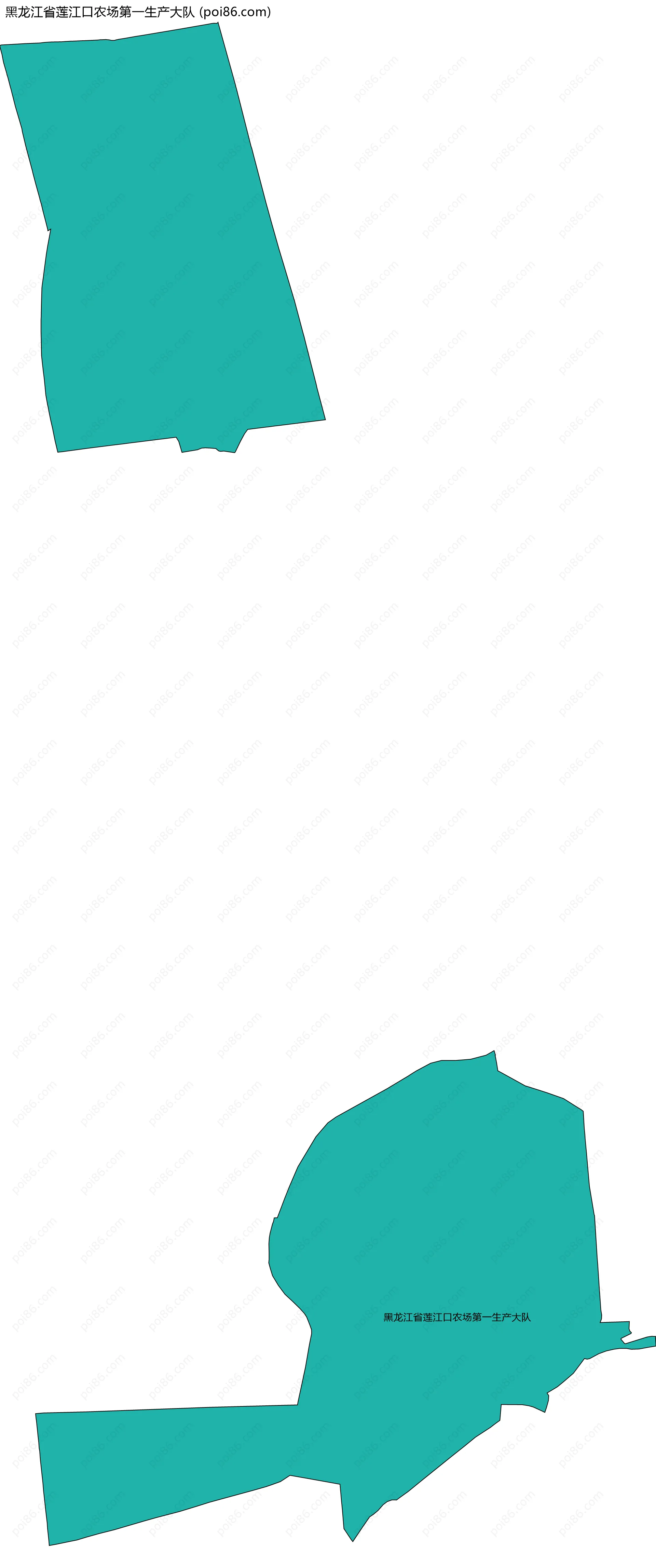 黑龙江省莲江口农场第一生产大队边界地图