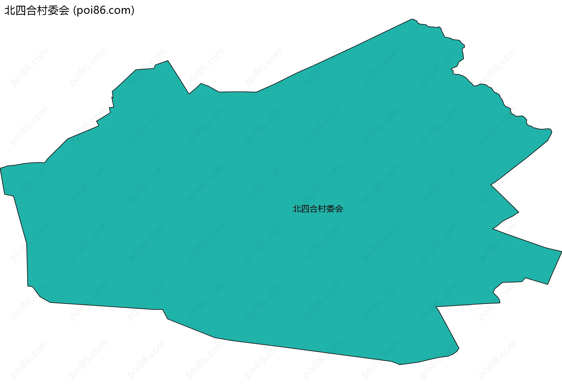 北四合村委会边界地图