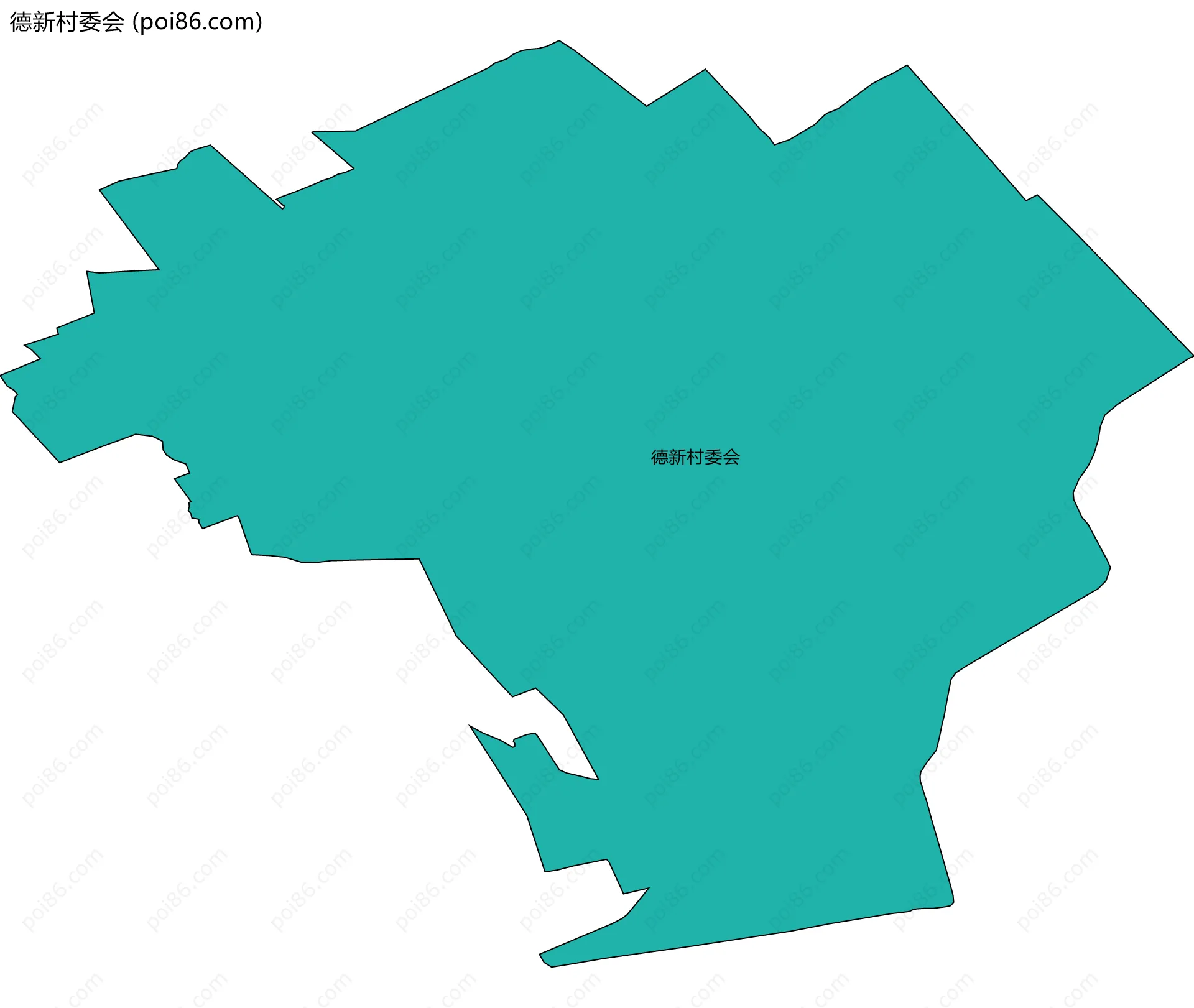 德新村委会边界地图