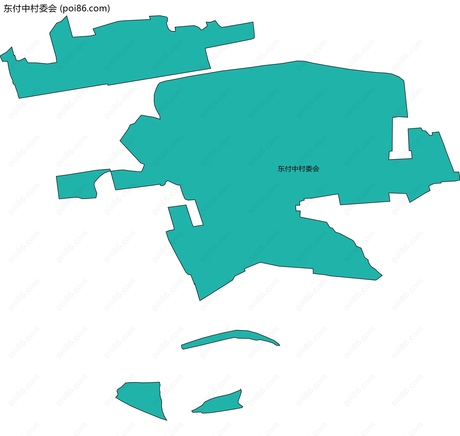 东付中村委会边界地图
