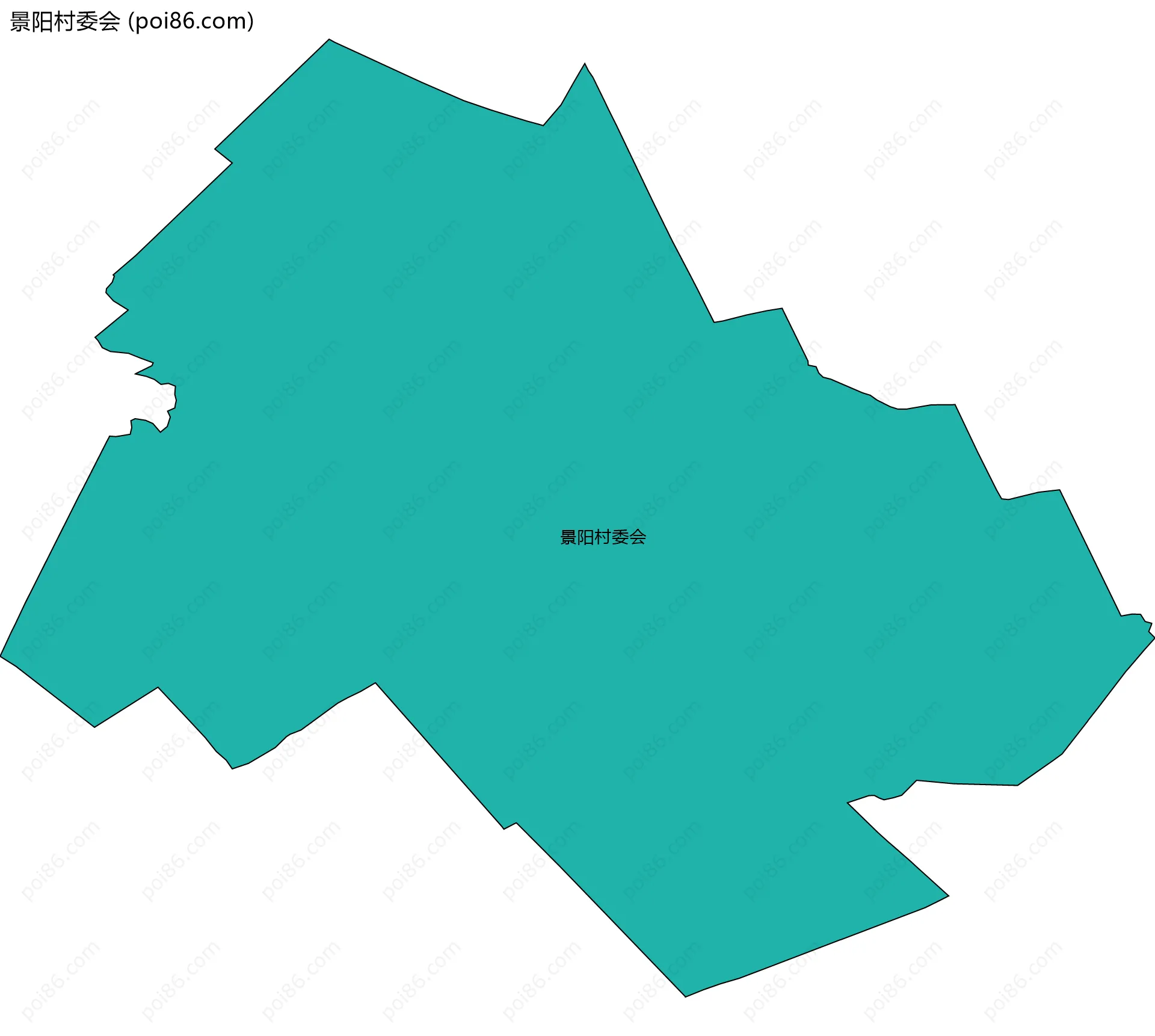 景阳村委会边界地图