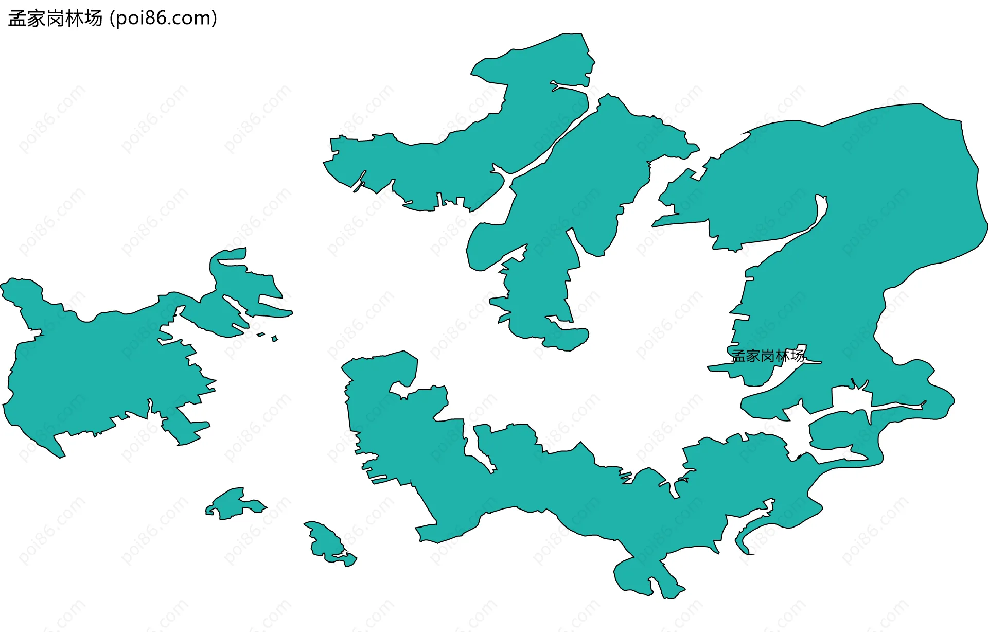 孟家岗林场边界地图