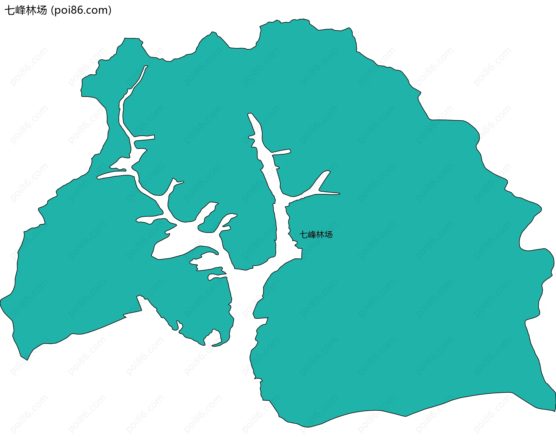 七峰林场边界地图
