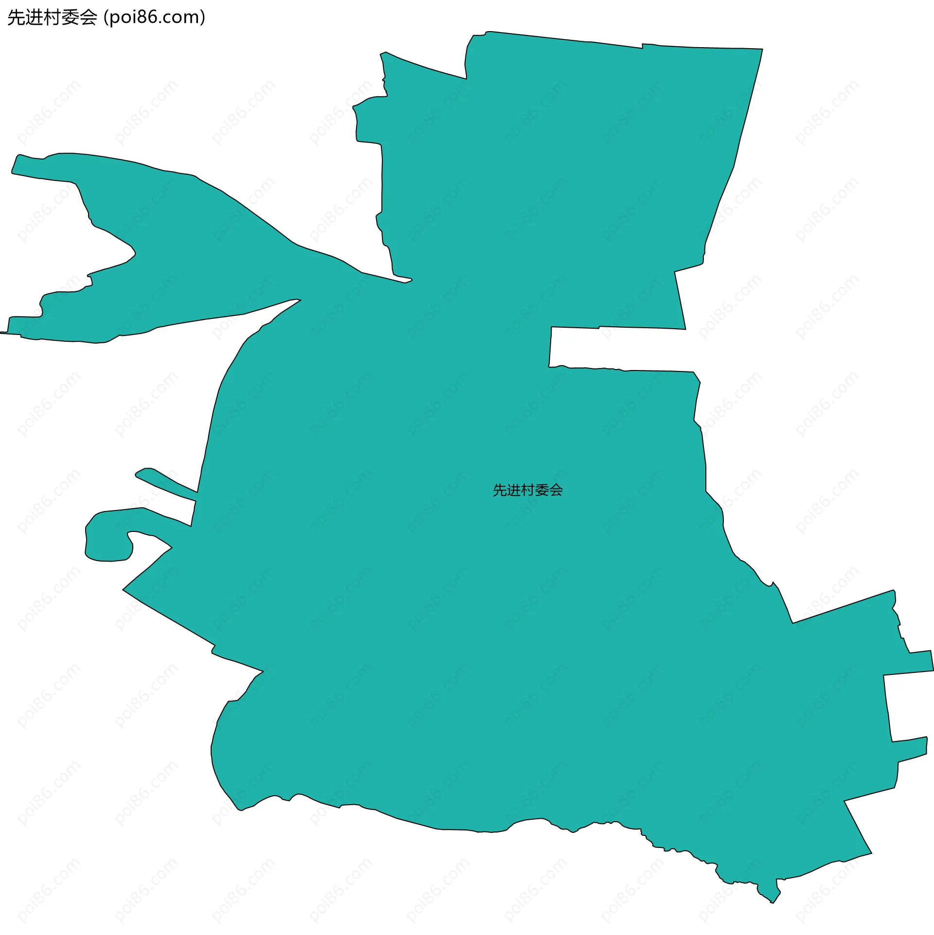 先进村委会边界地图