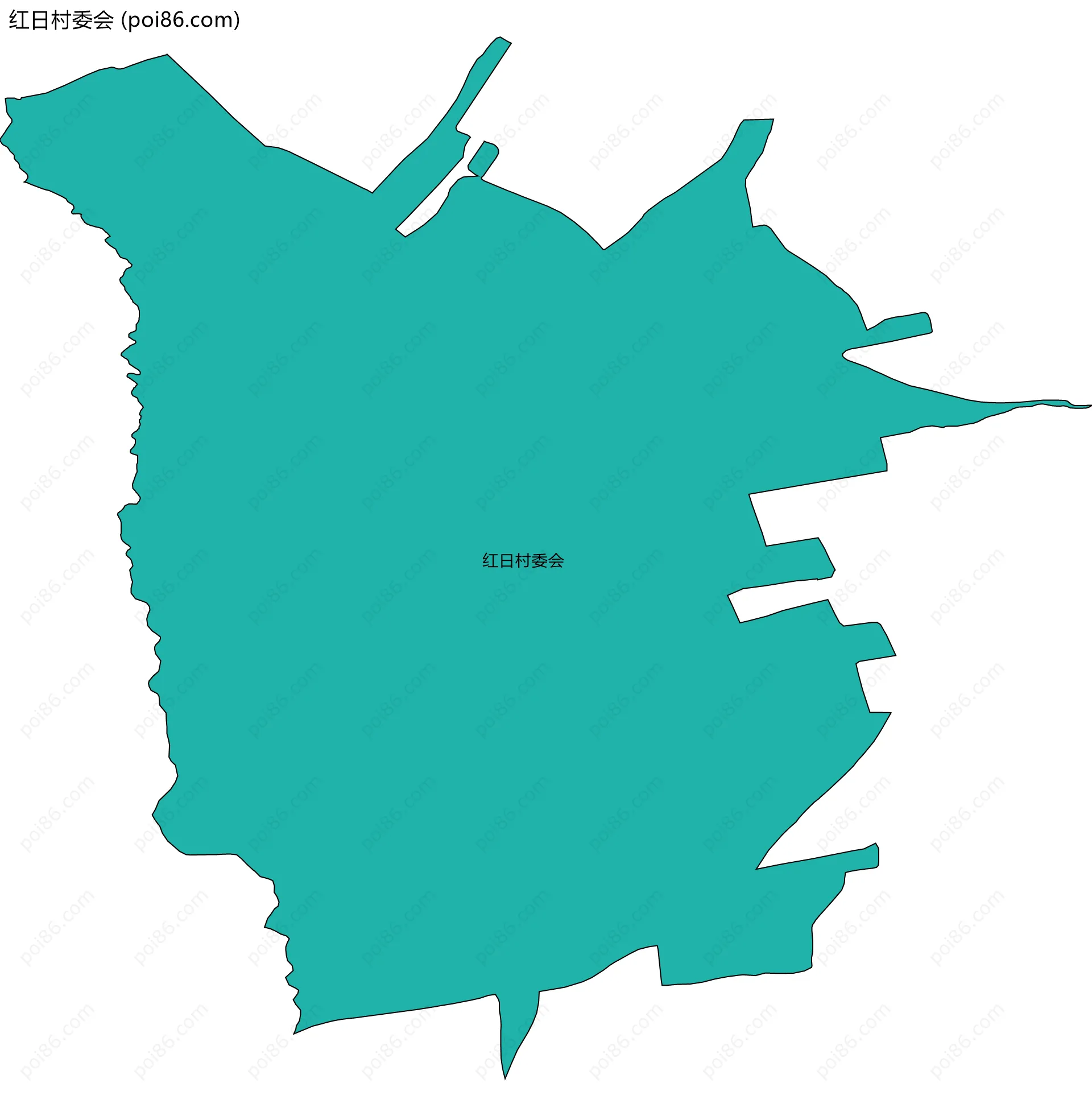 红日村委会边界地图