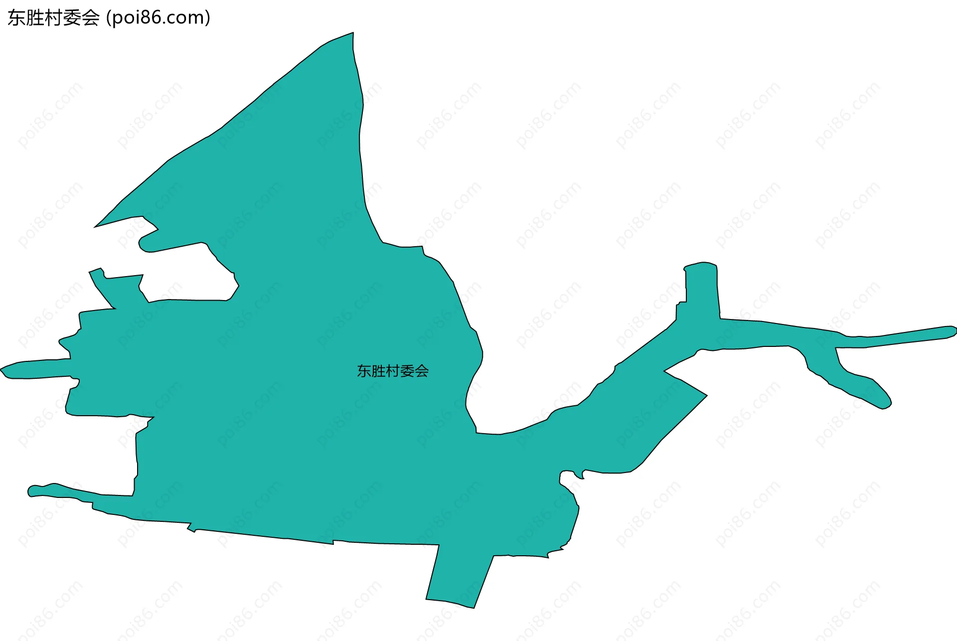 东胜村委会边界地图