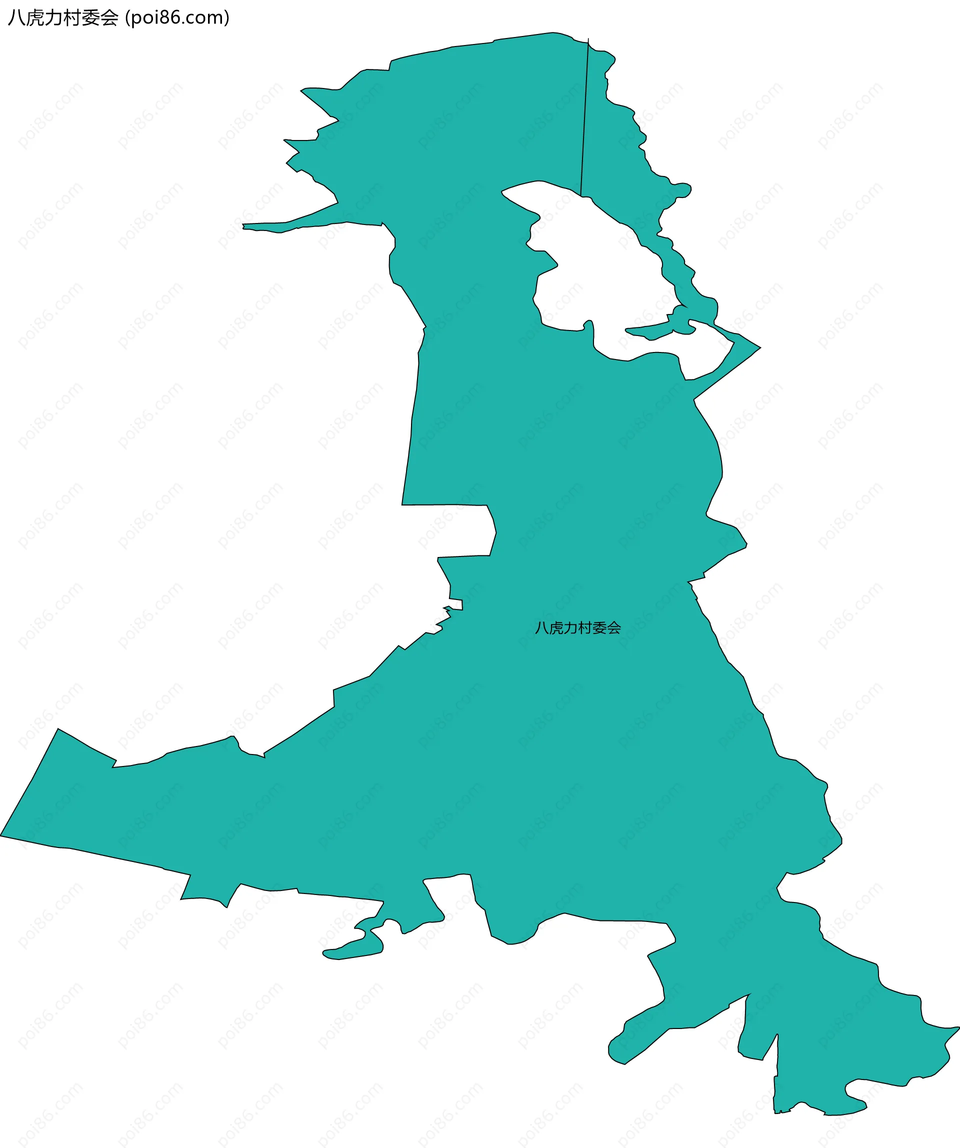 八虎力村委会边界地图