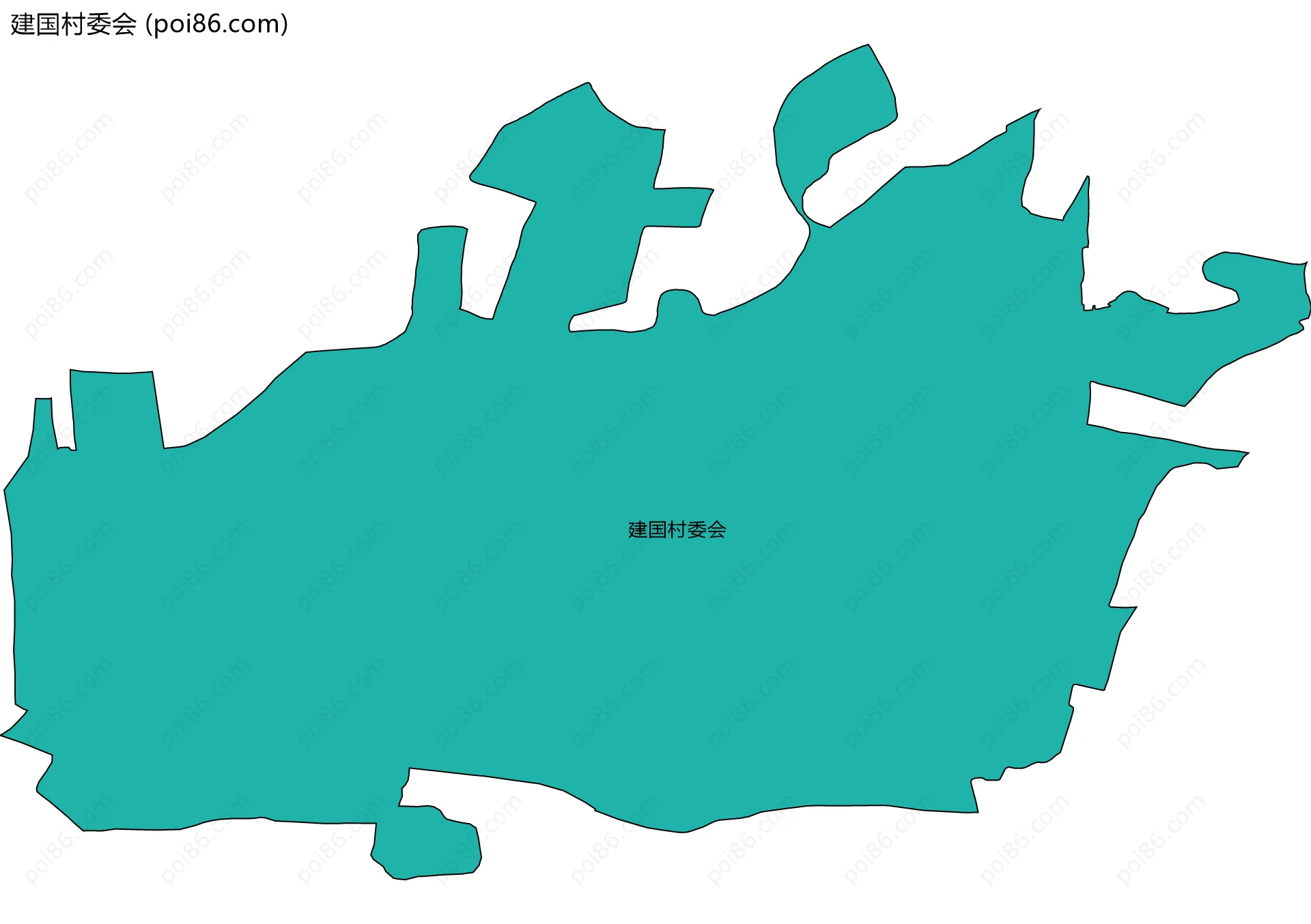 建国村委会边界地图