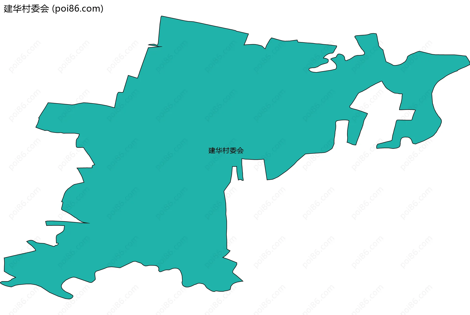 建华村委会边界地图