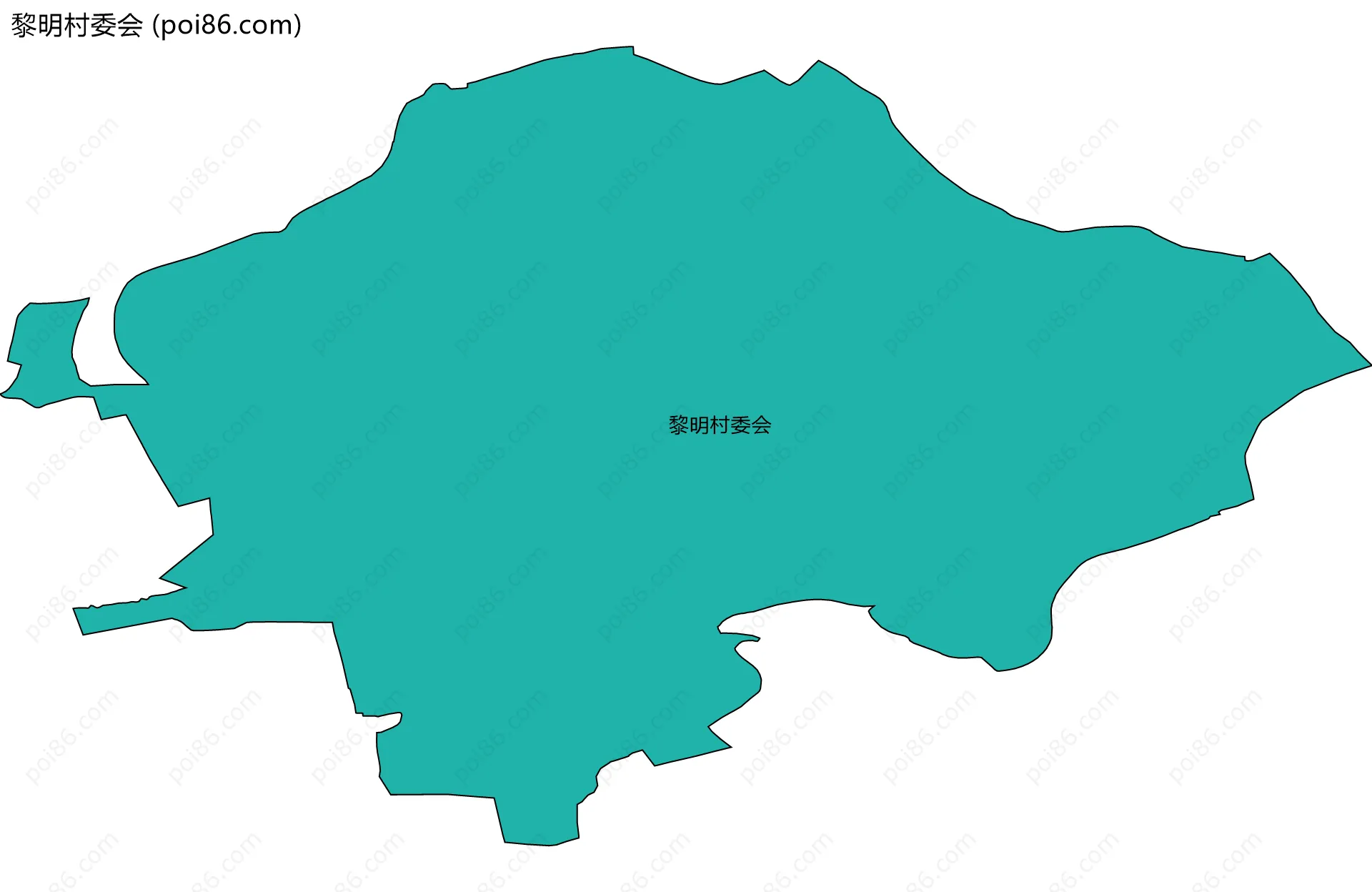 黎明村委会边界地图