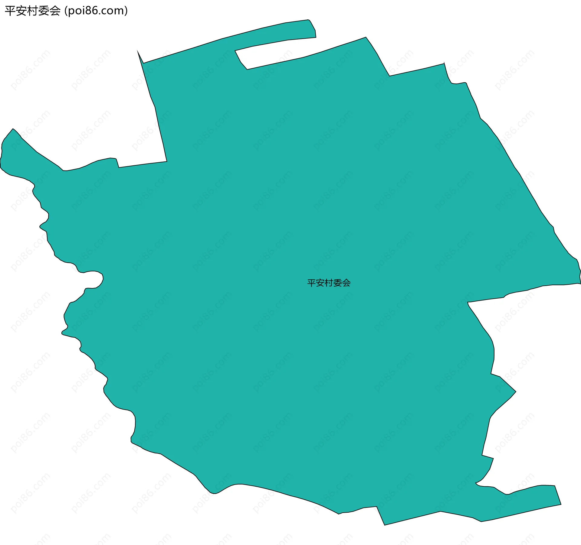 平安村委会边界地图