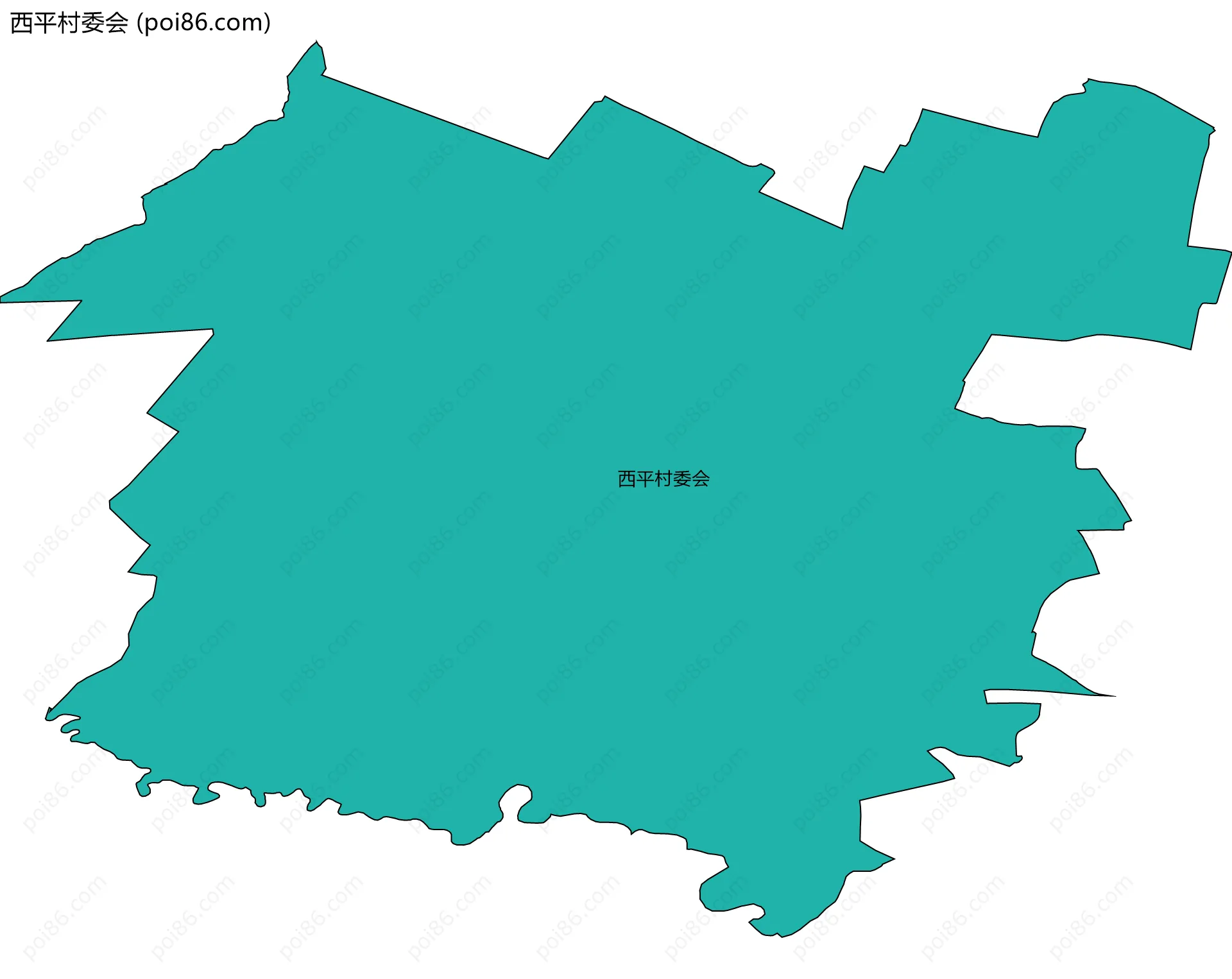 西平村委会边界地图