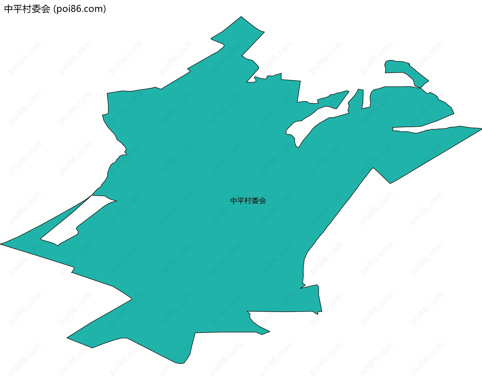 中平村委会边界地图