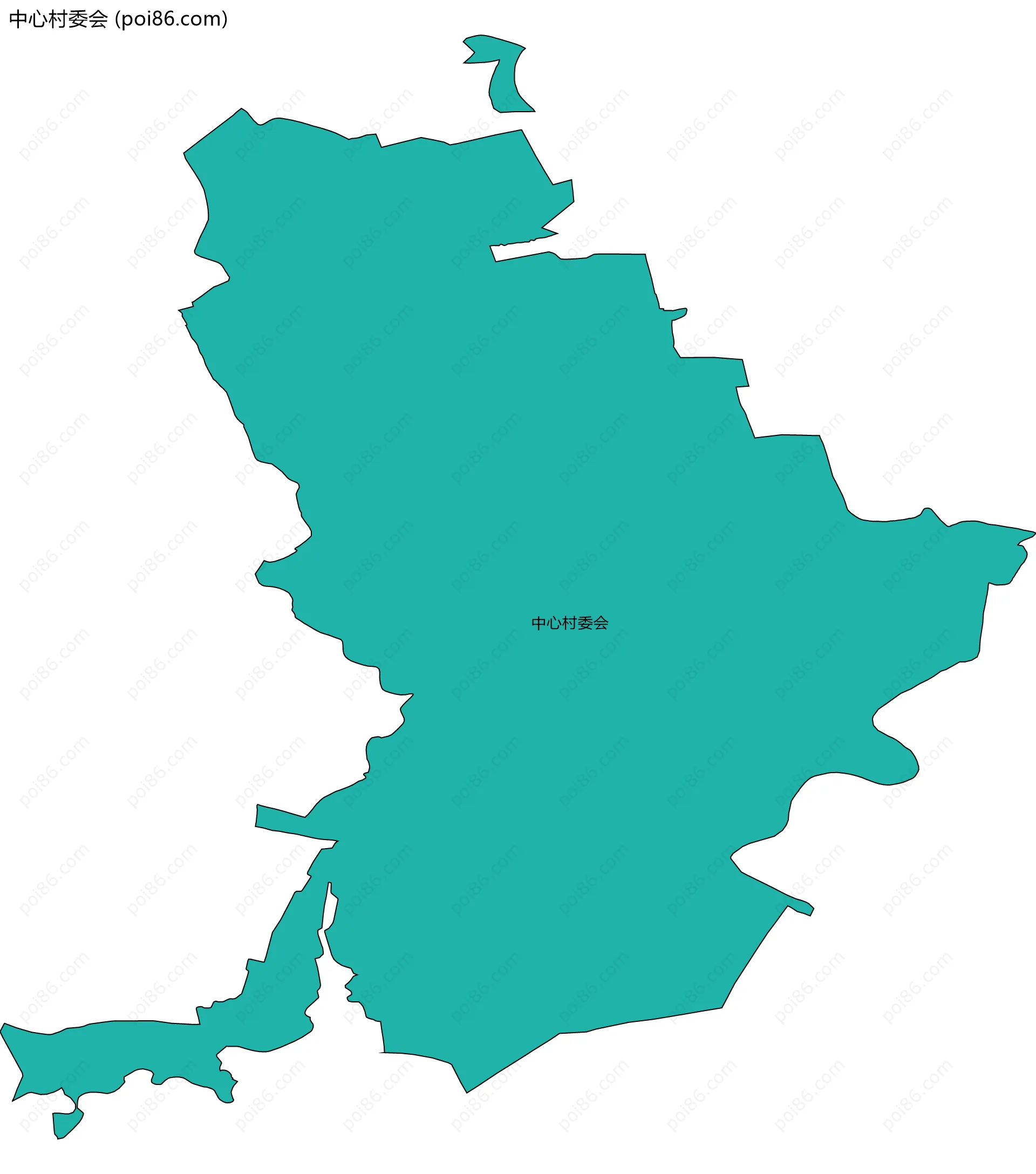 中心村委会边界地图