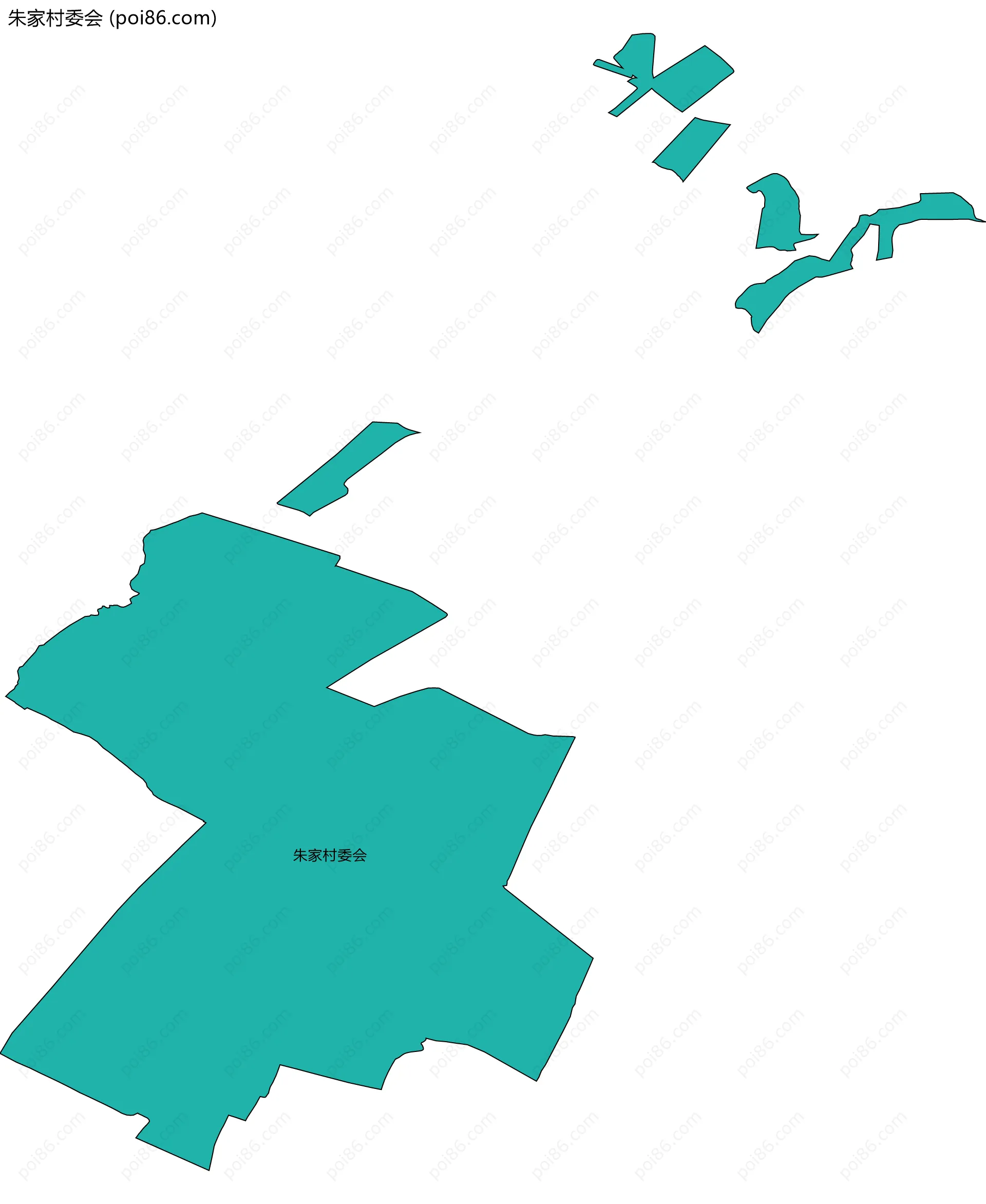 朱家村委会边界地图