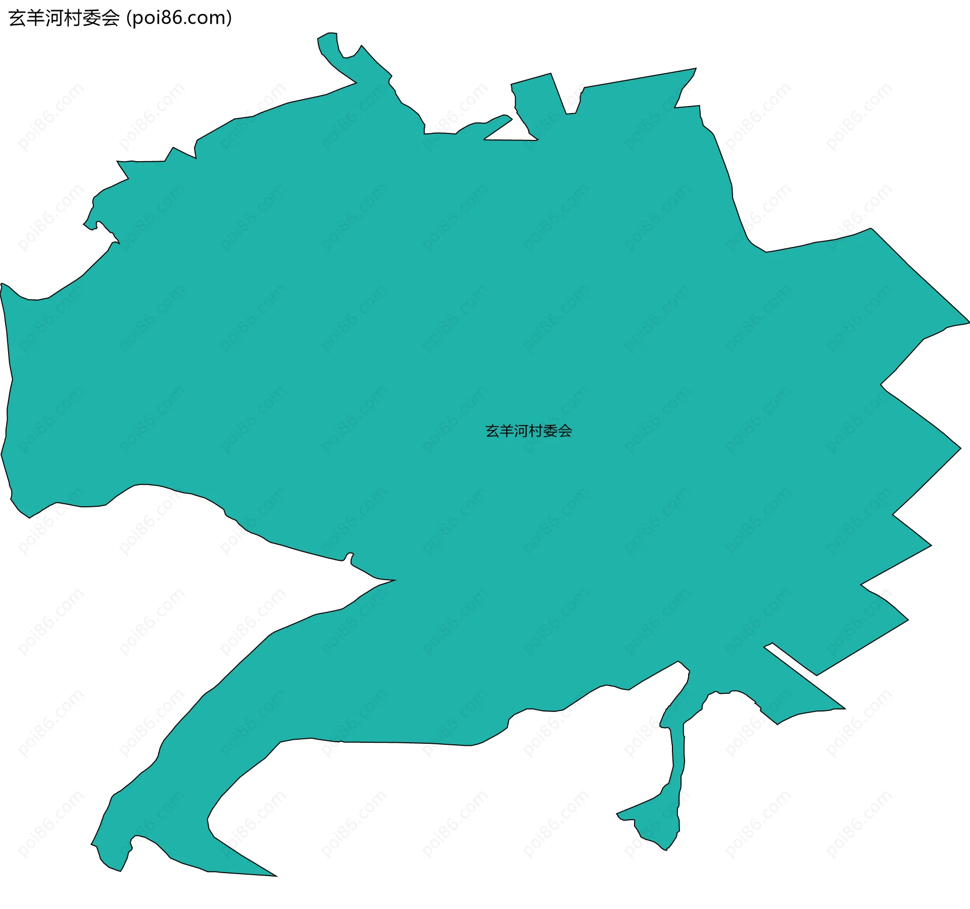 玄羊河村委会边界地图