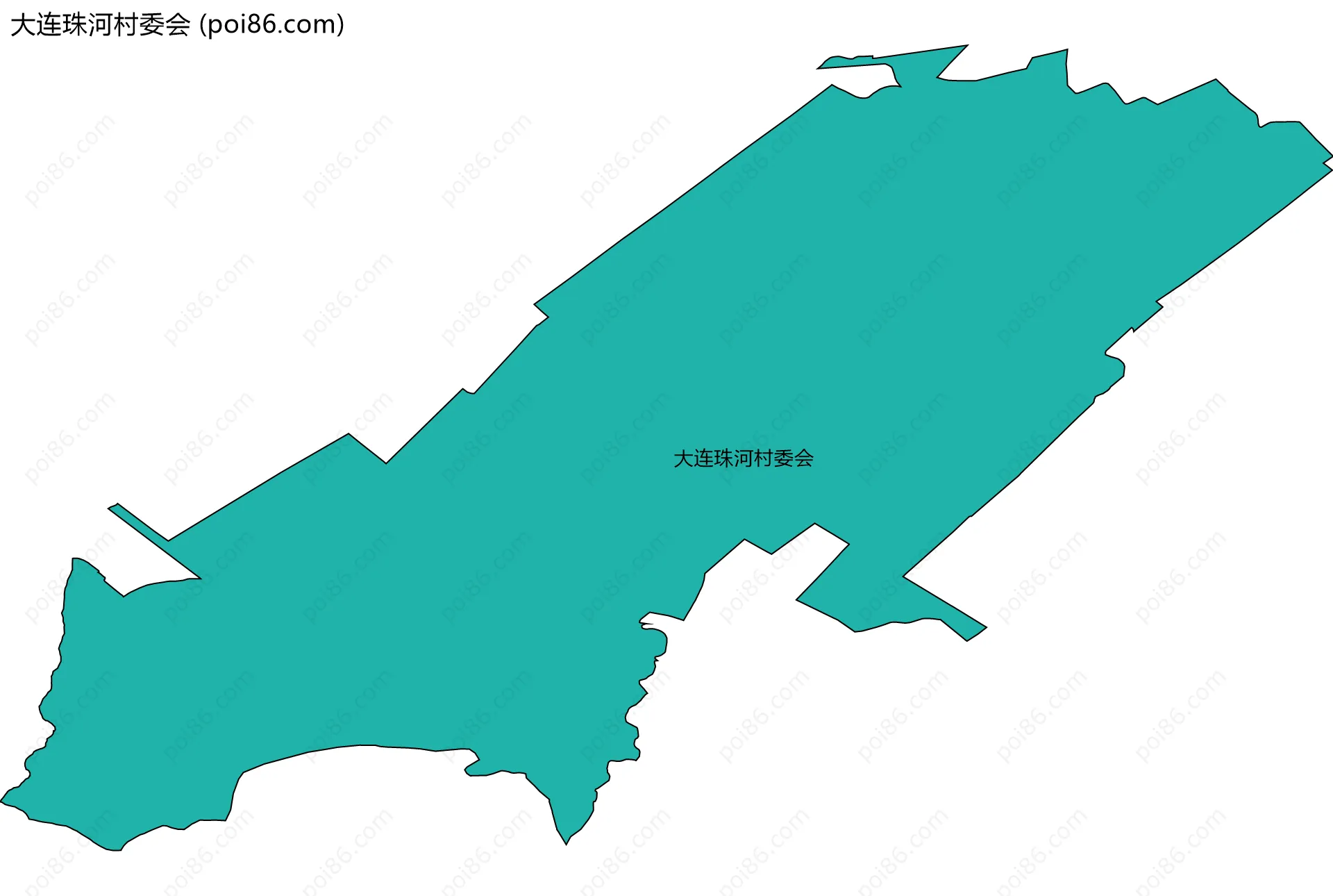 大连珠河村委会边界地图