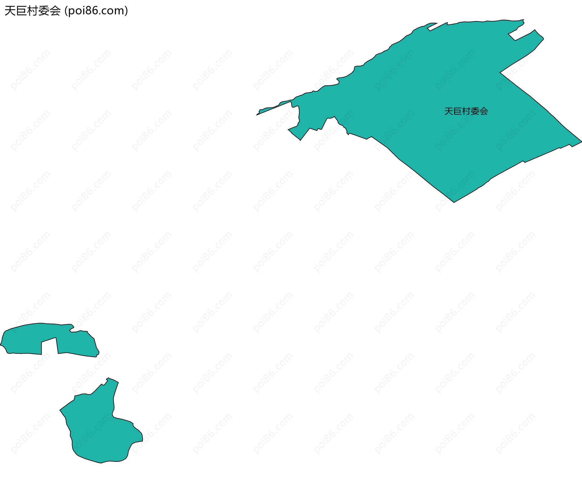 天巨村委会边界地图