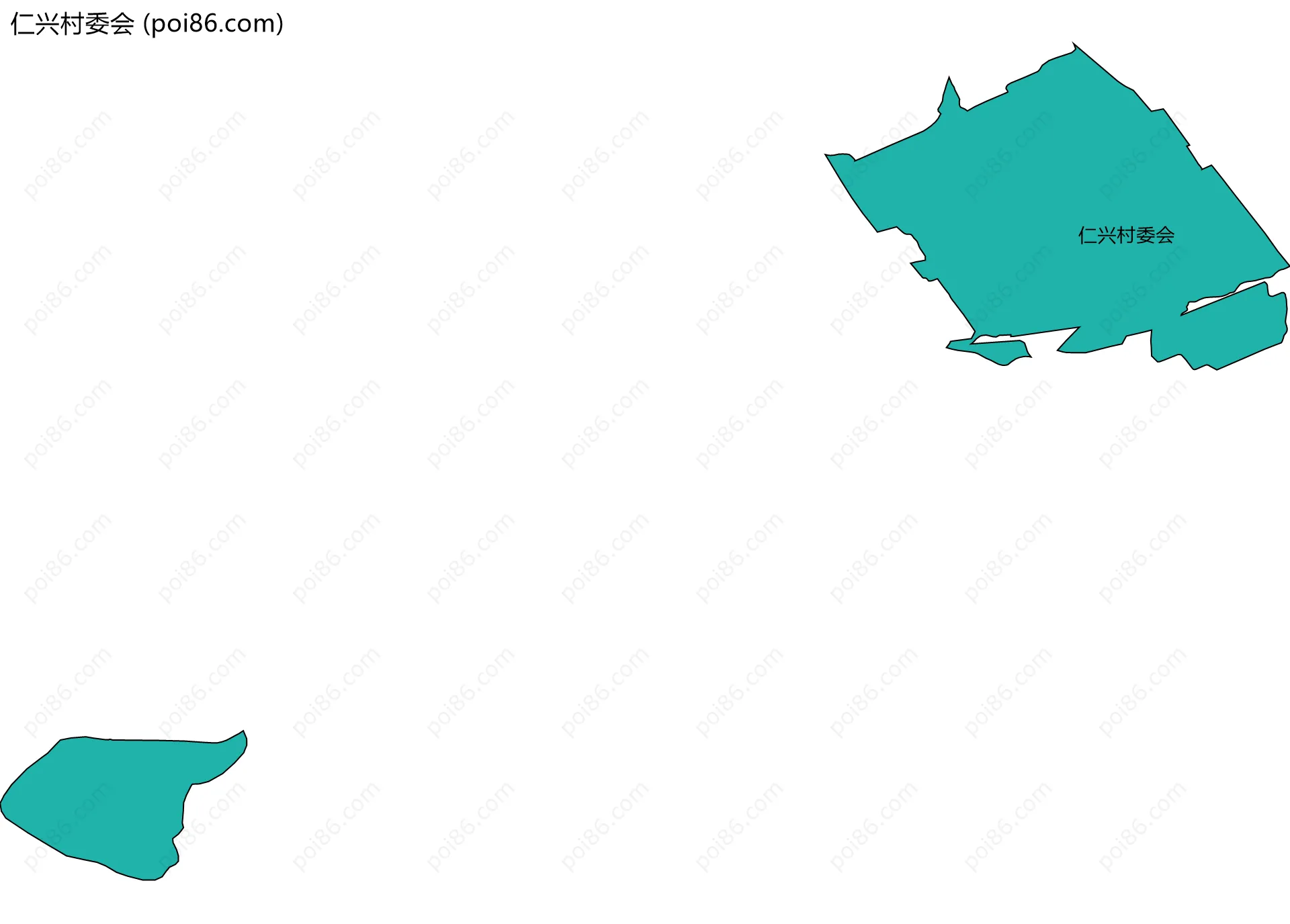 仁兴村委会边界地图