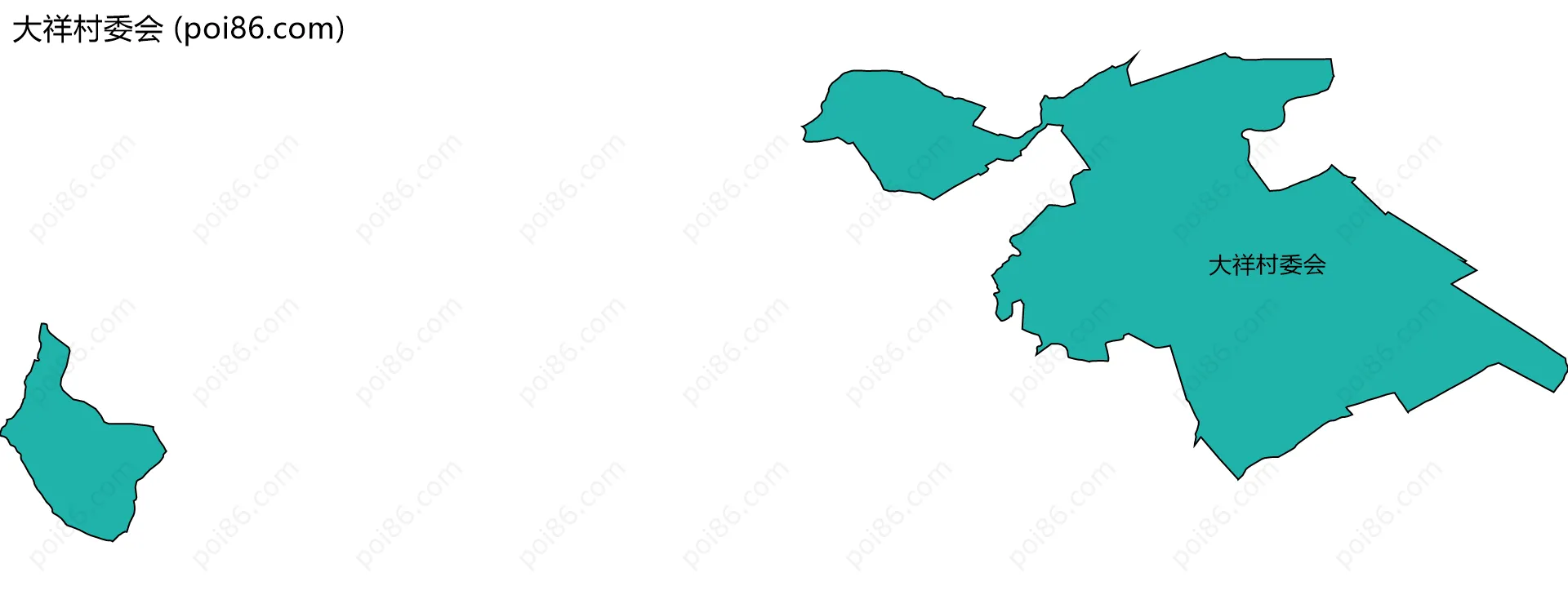 大祥村委会边界地图