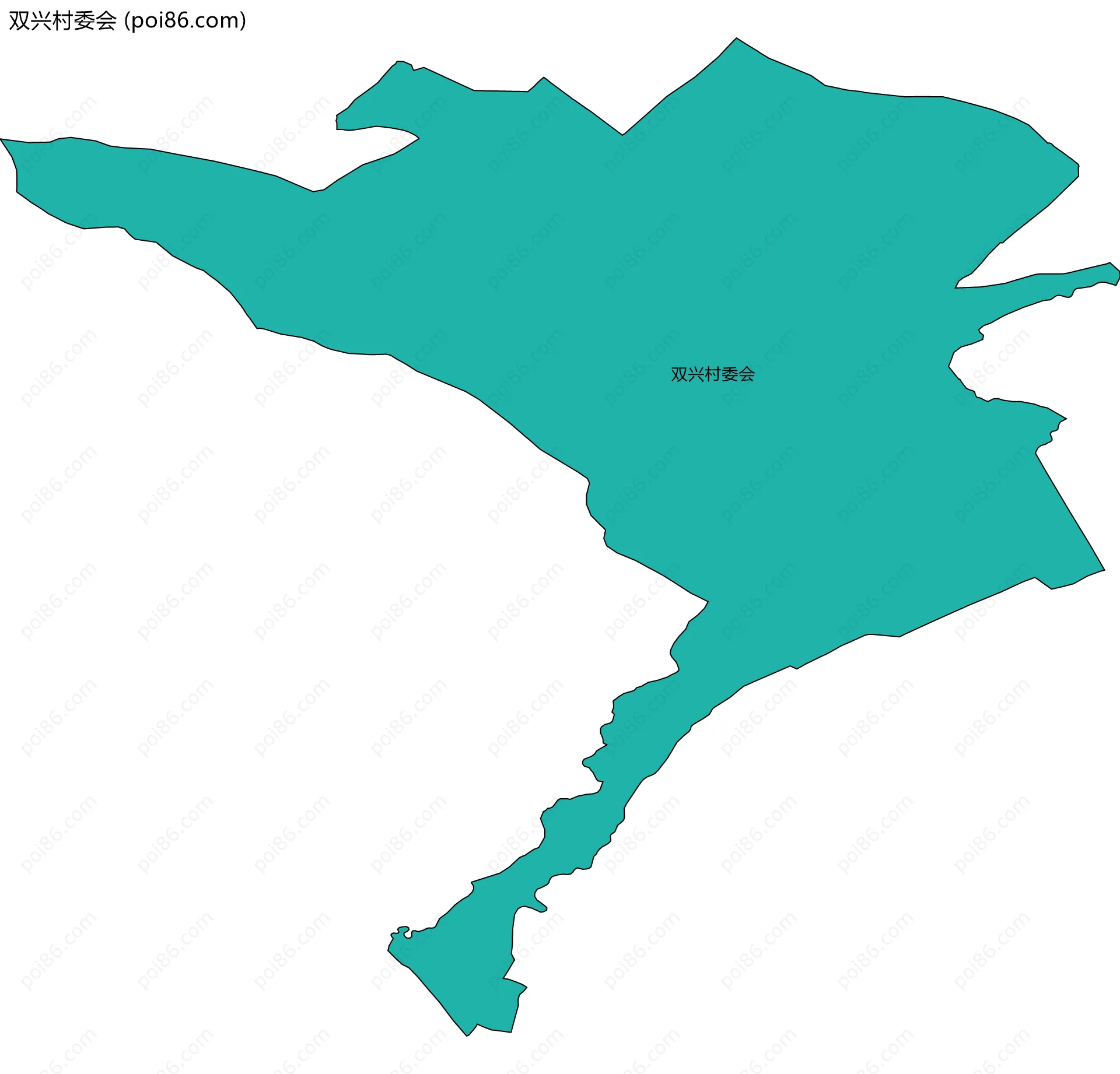 双兴村委会边界地图