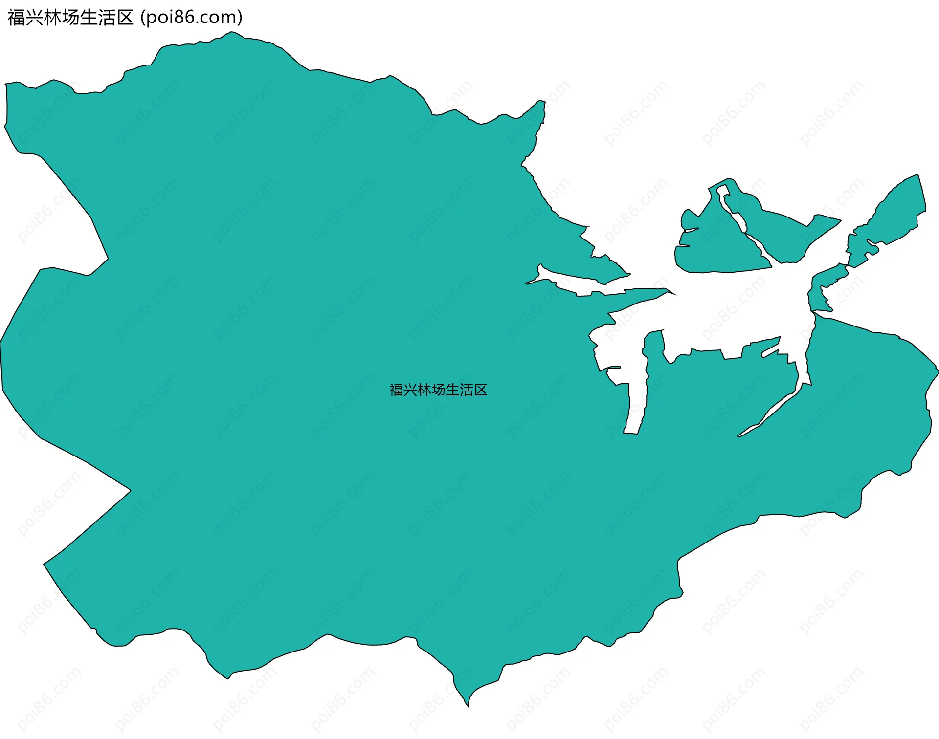 福兴林场生活区边界地图