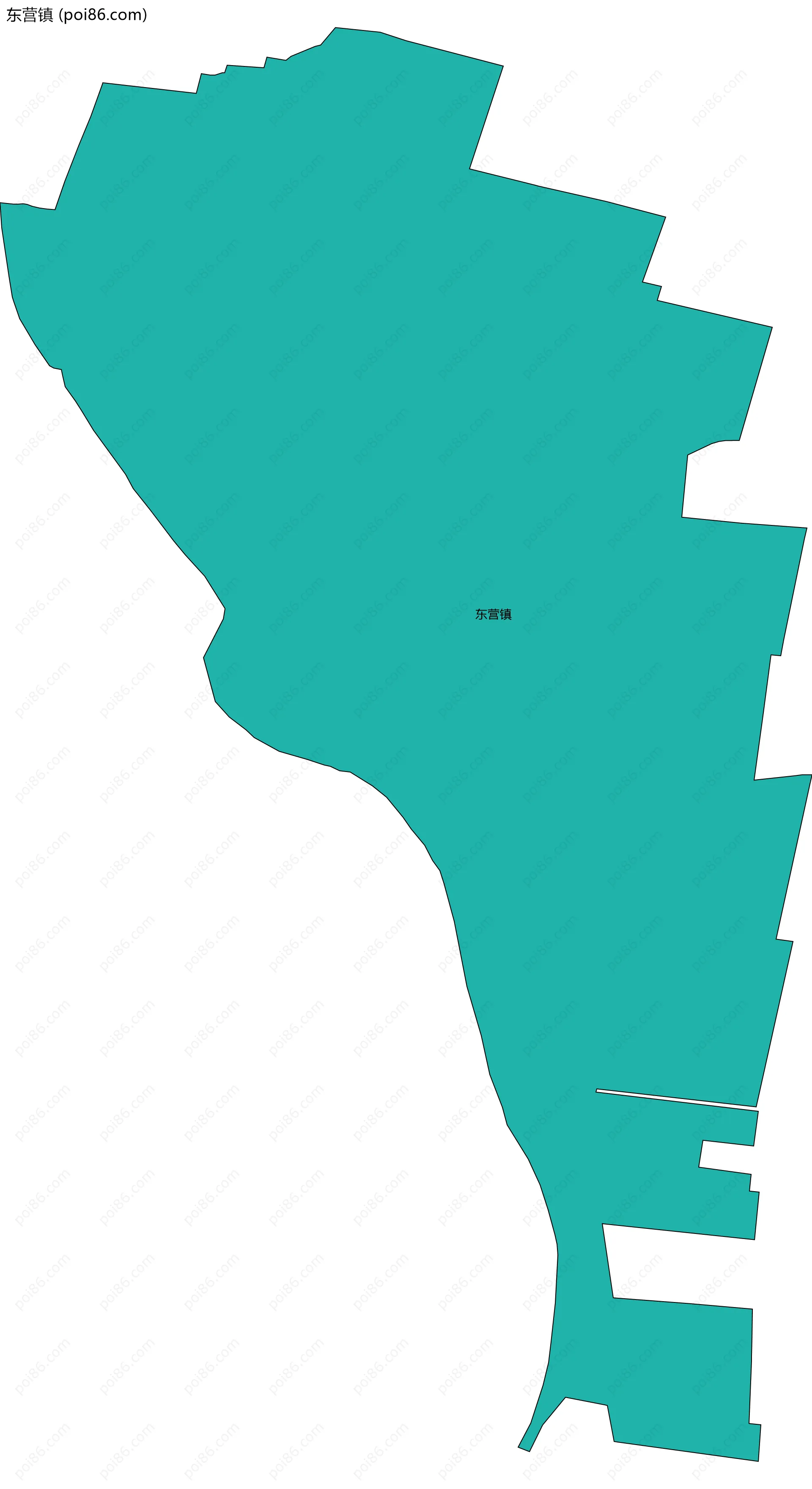 东营镇边界地图