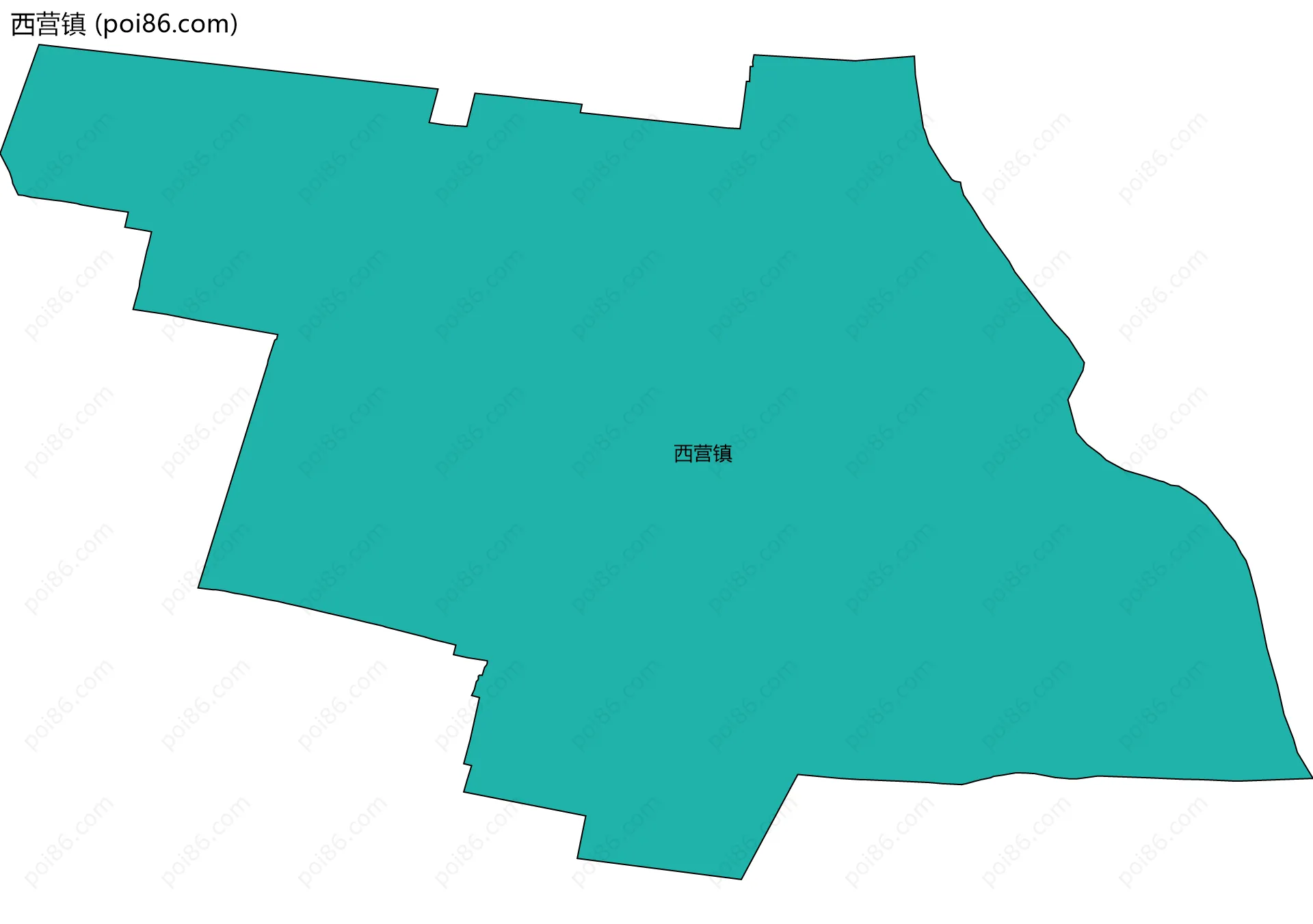 西营镇边界地图