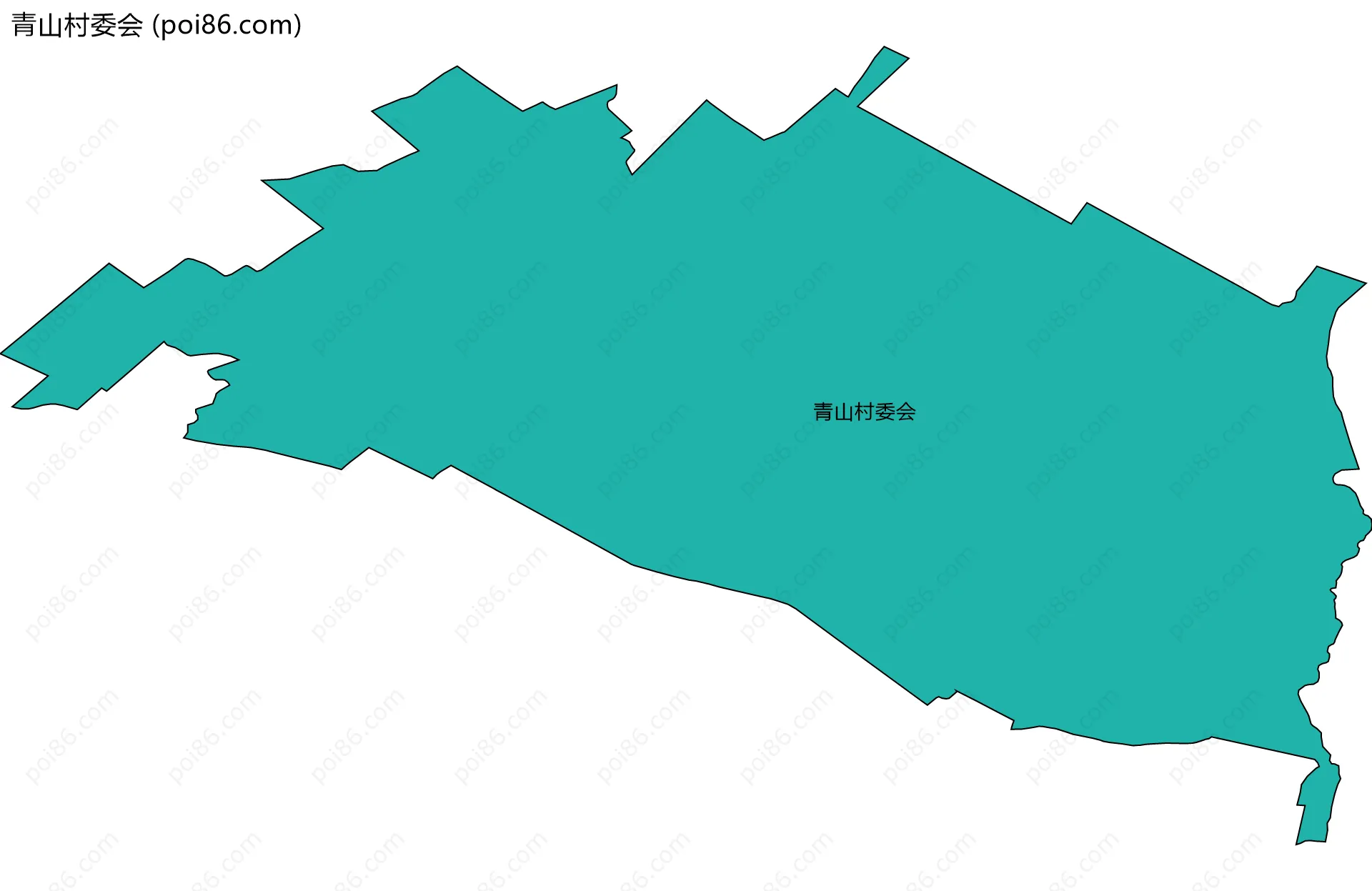 青山村委会边界地图