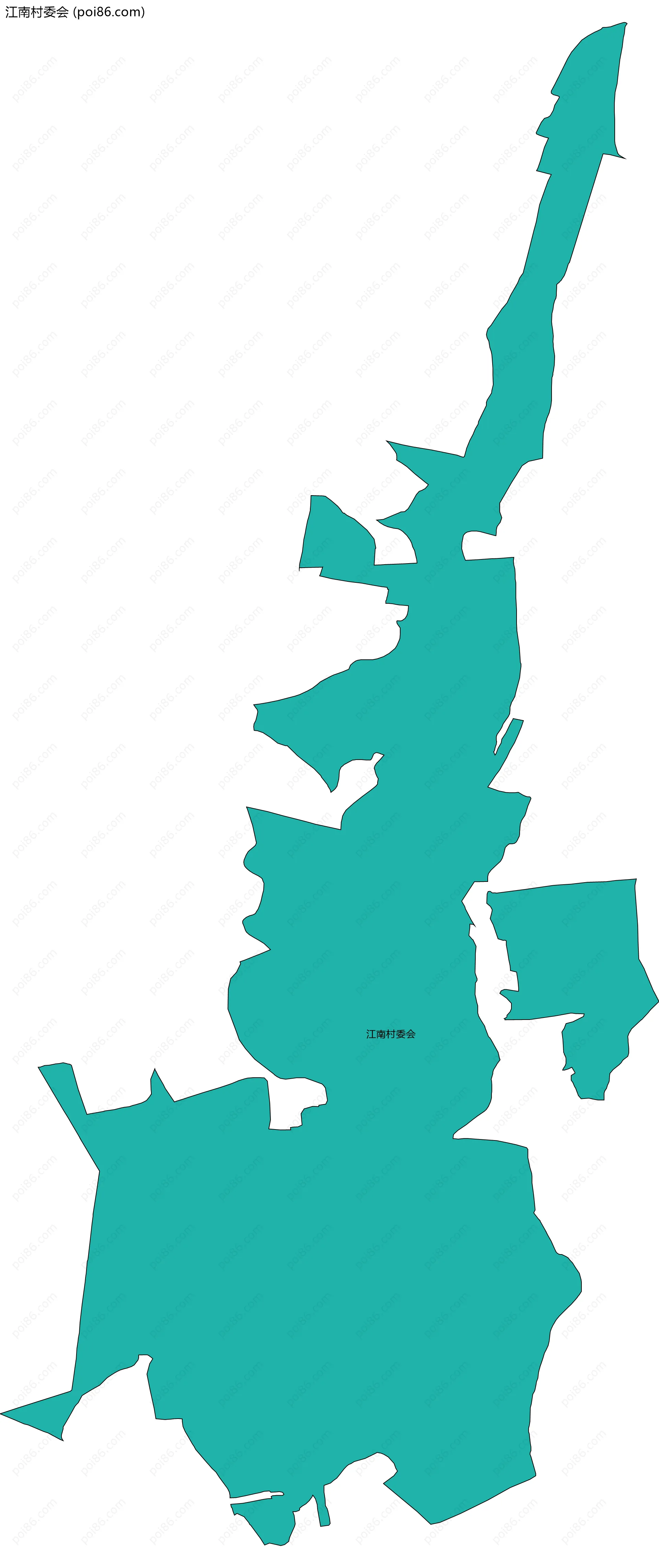 江南村委会边界地图