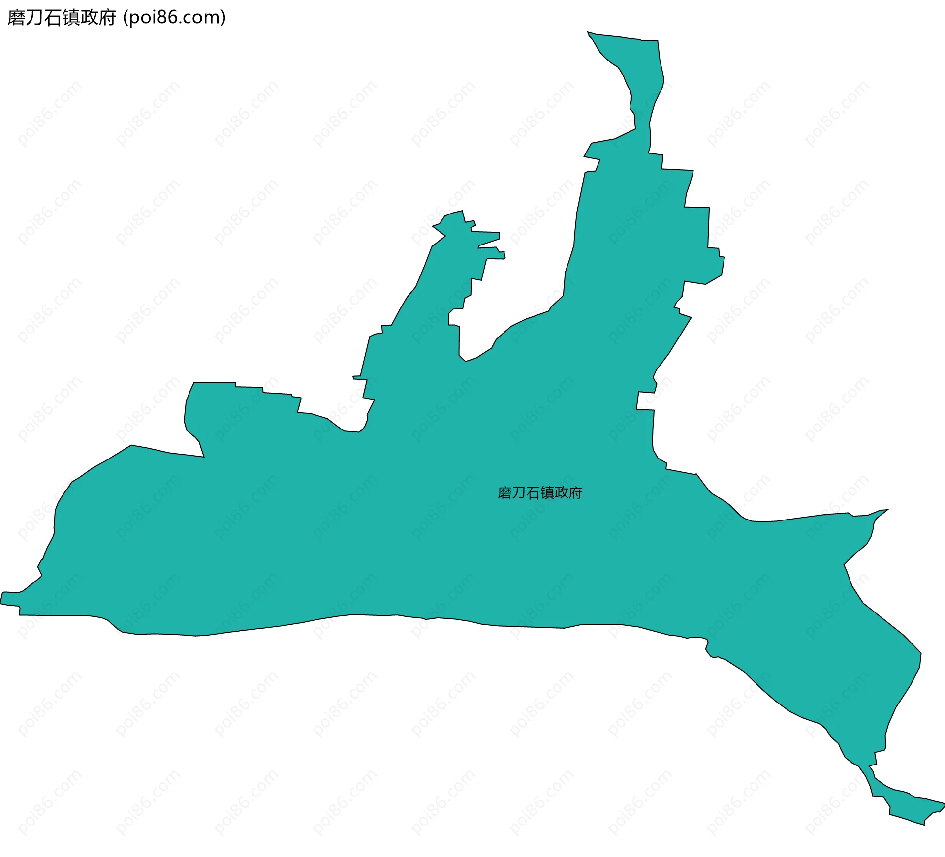 磨刀石镇政府边界地图