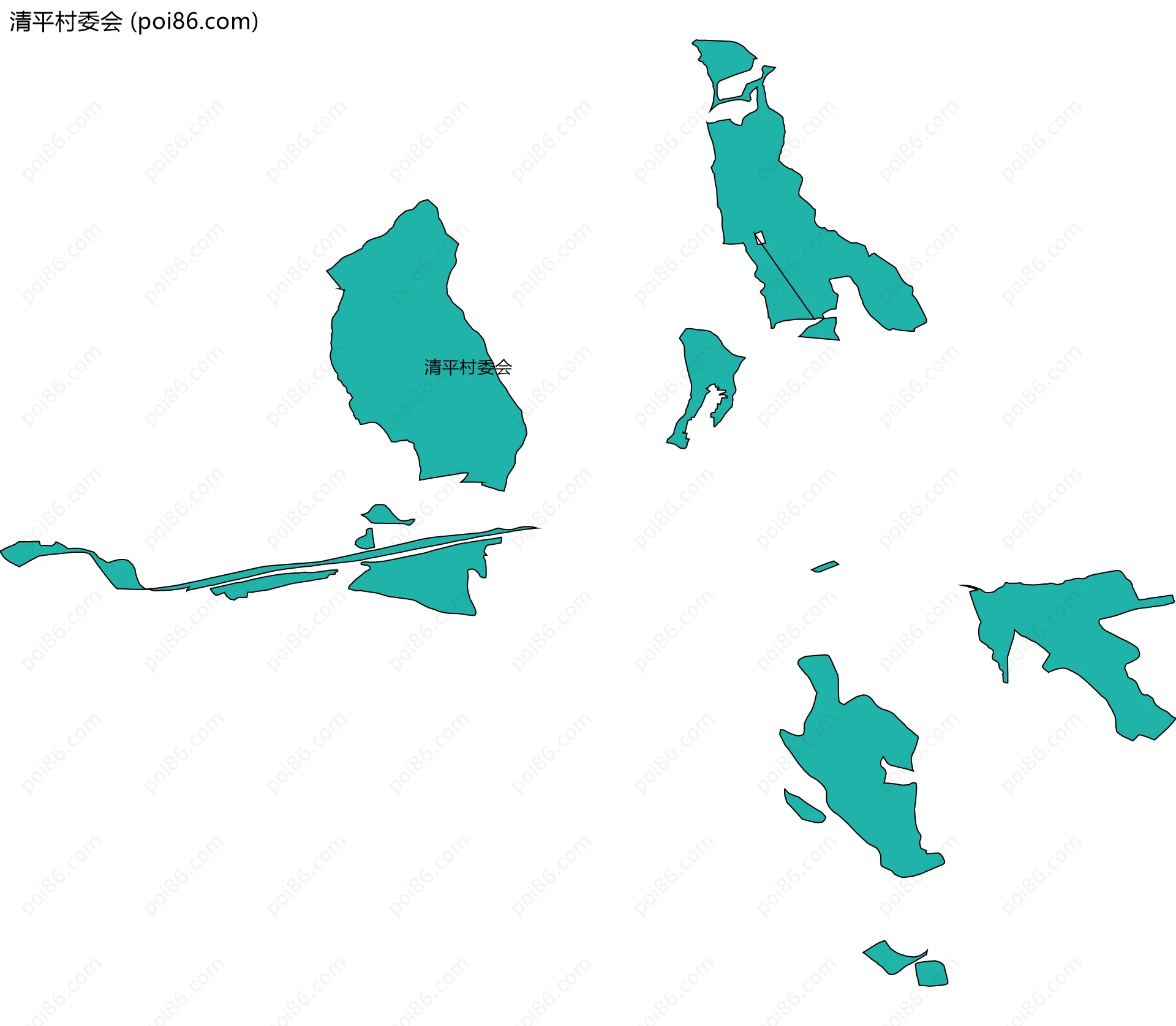 清平村委会边界地图